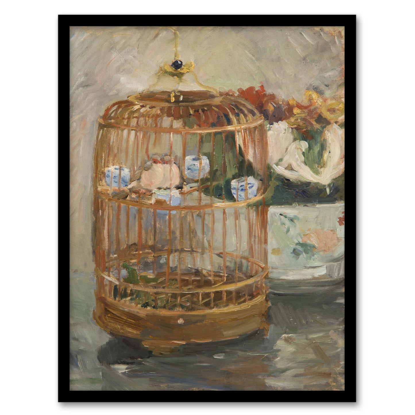 The Bird Cage Still Life Painting Morisot Framed Wall Art Print