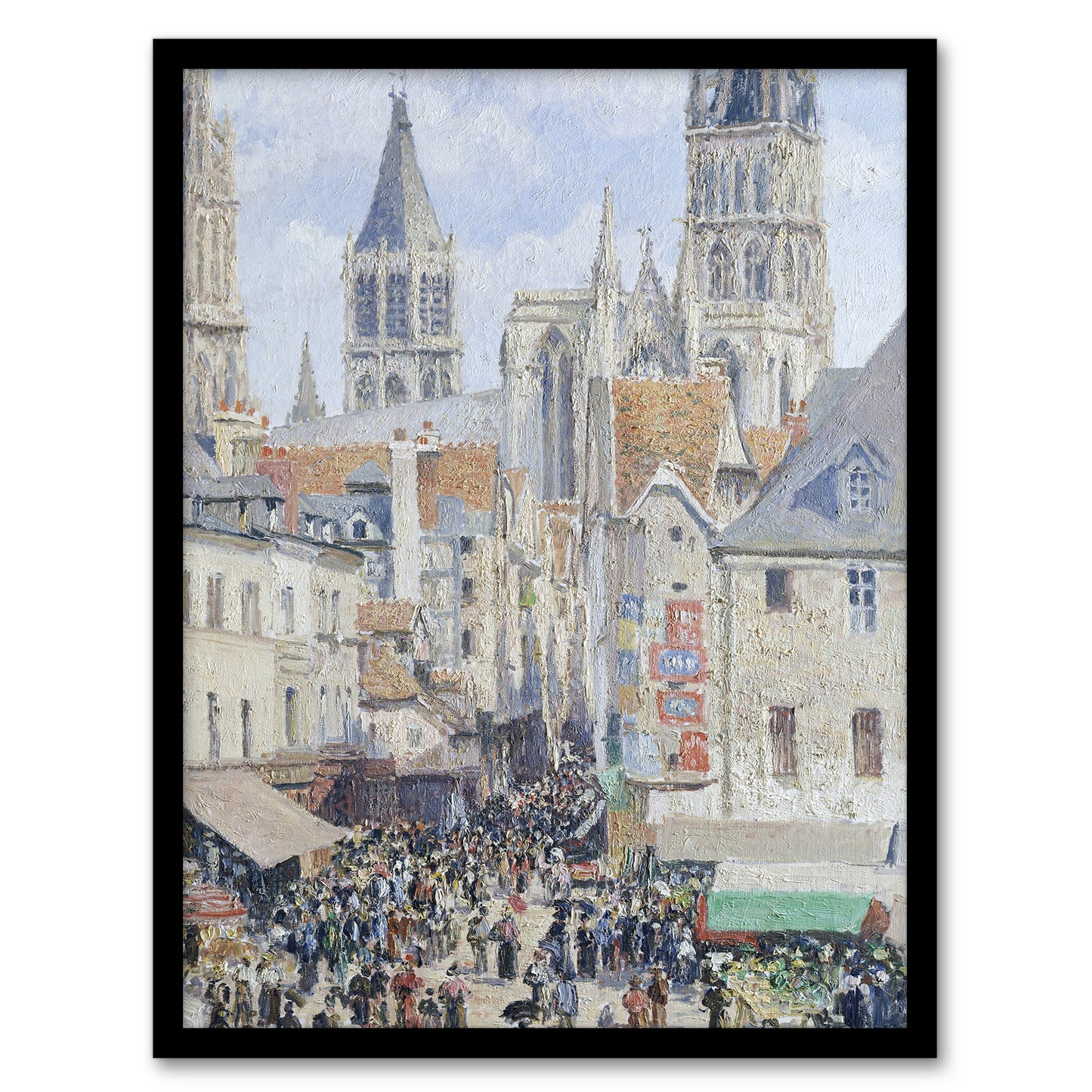 Grocery Street Rouen Cityscape Pissarro Framed Wall Art Print