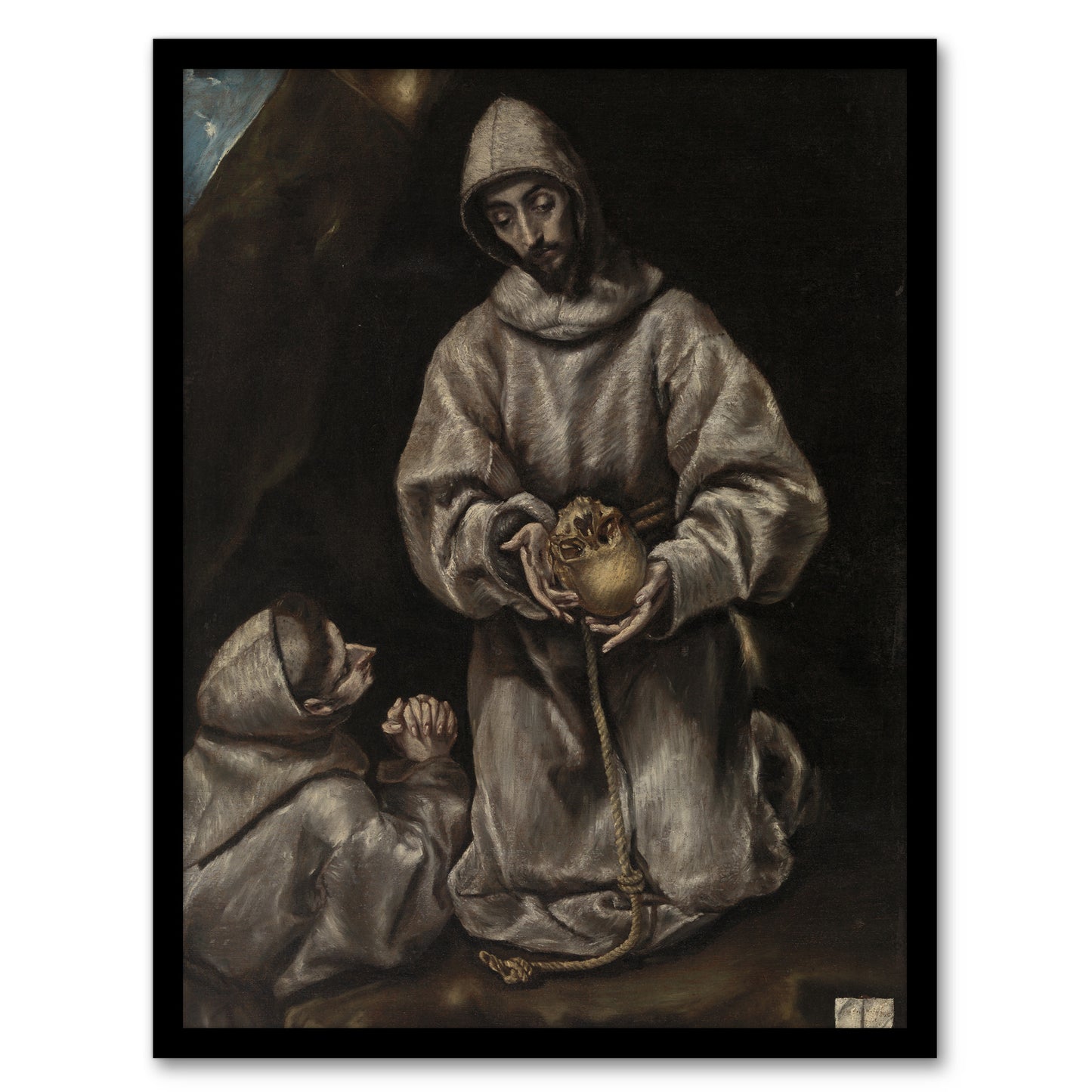 St Francis Brother Leo Meditating on Death El Greco Framed Wall Art Print