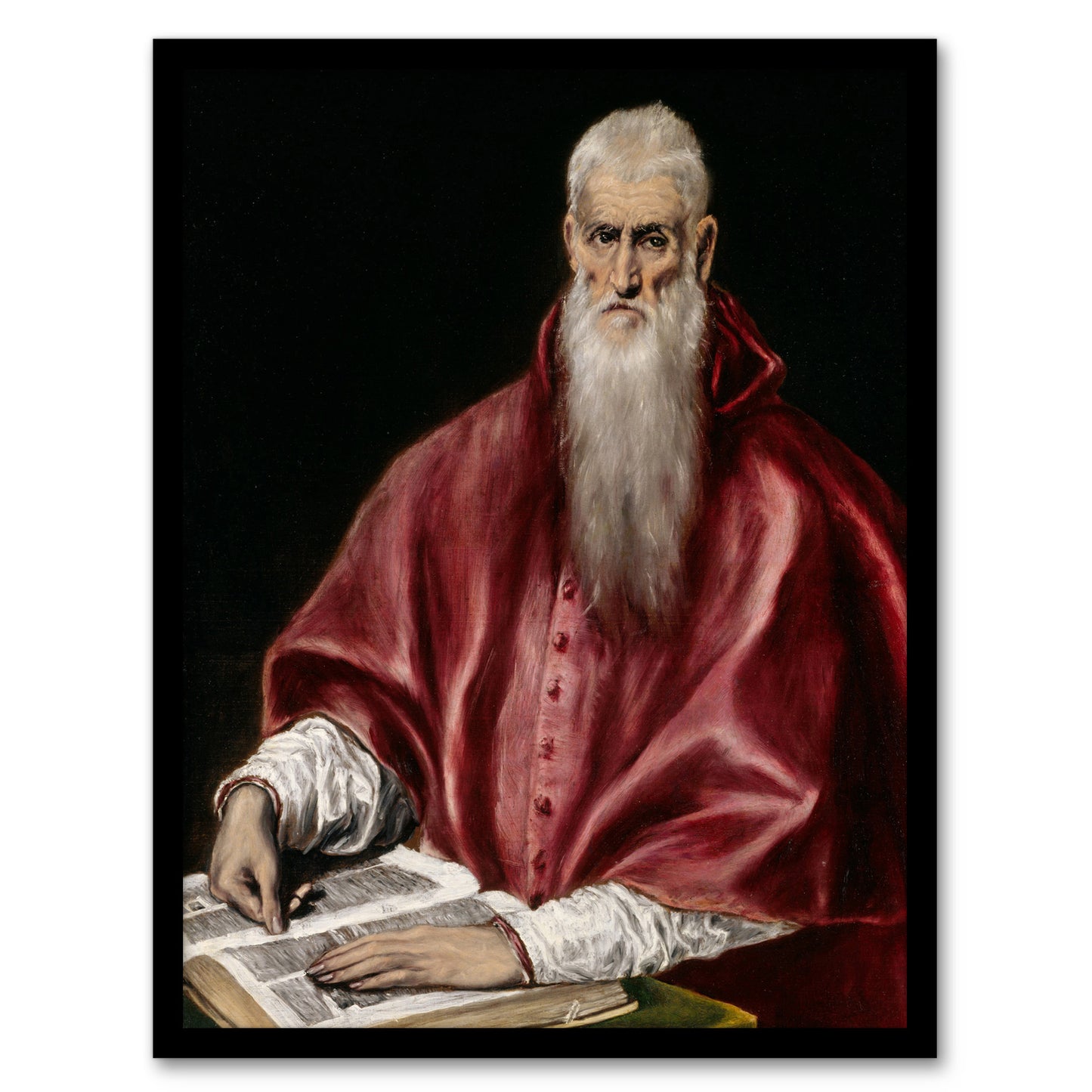 Portrait of Saint Jerome as a Scholar El Greco Framed Wall Art Print