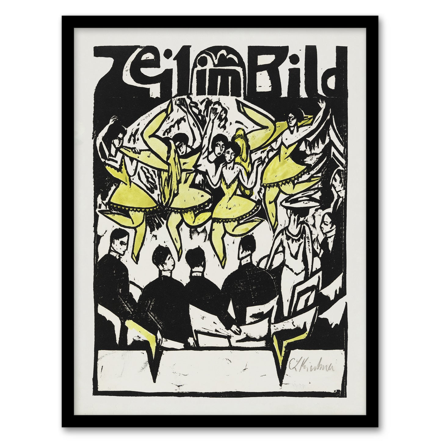 Female Dancers At The Ice Palace Kirchner Framed Wall Art Print