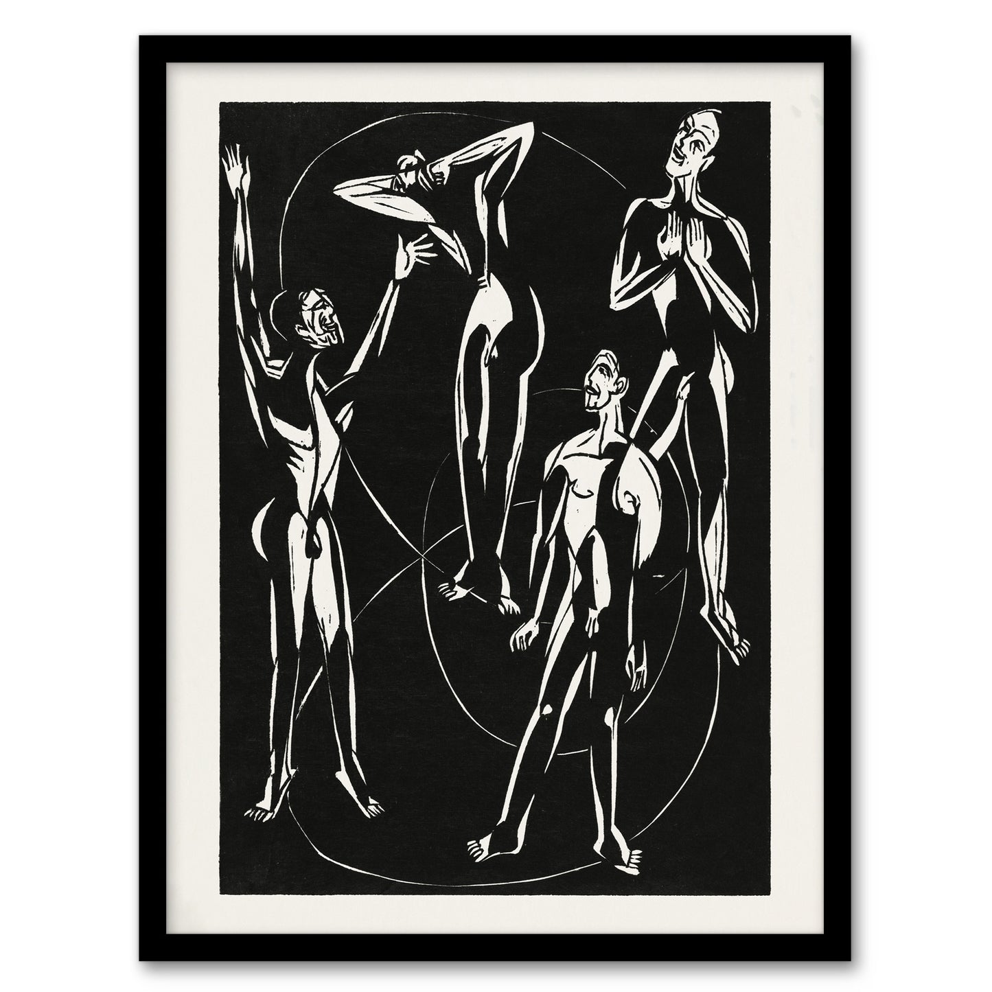 Feelings Male Figure Motion Kirchner Framed Wall Art Print