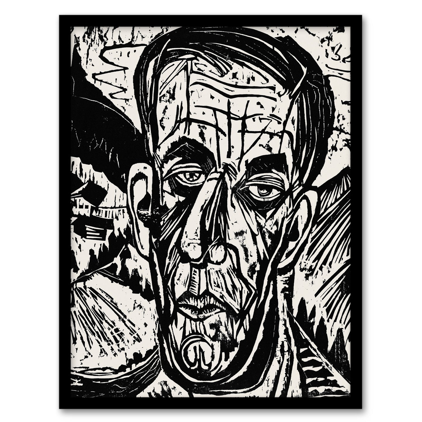 Head of Van de Velde Ernst Ludwig Kirchner Framed Wall Art Print
