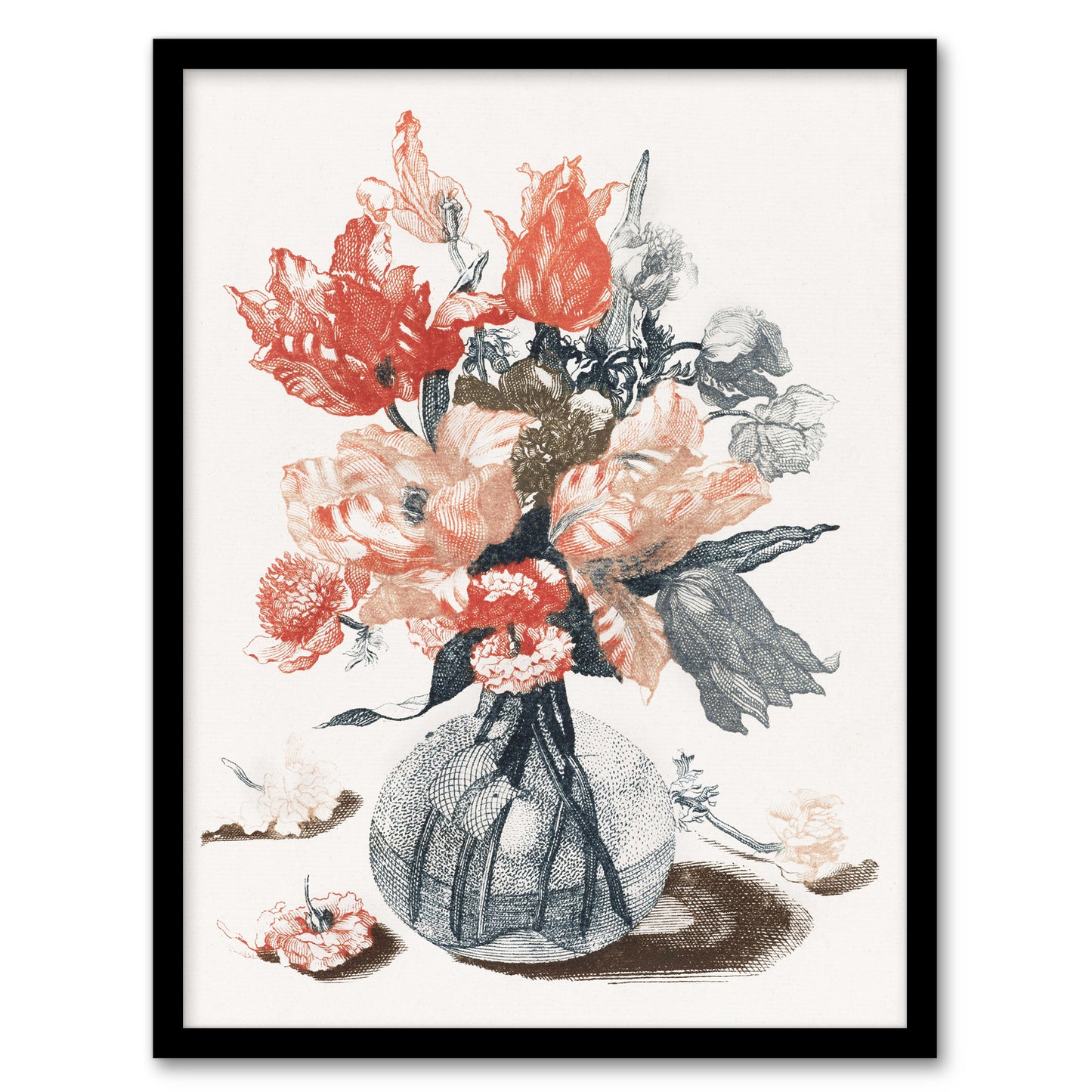 Glass Vase With Spring Flowers Johan Teyler Framed Wall Art Print