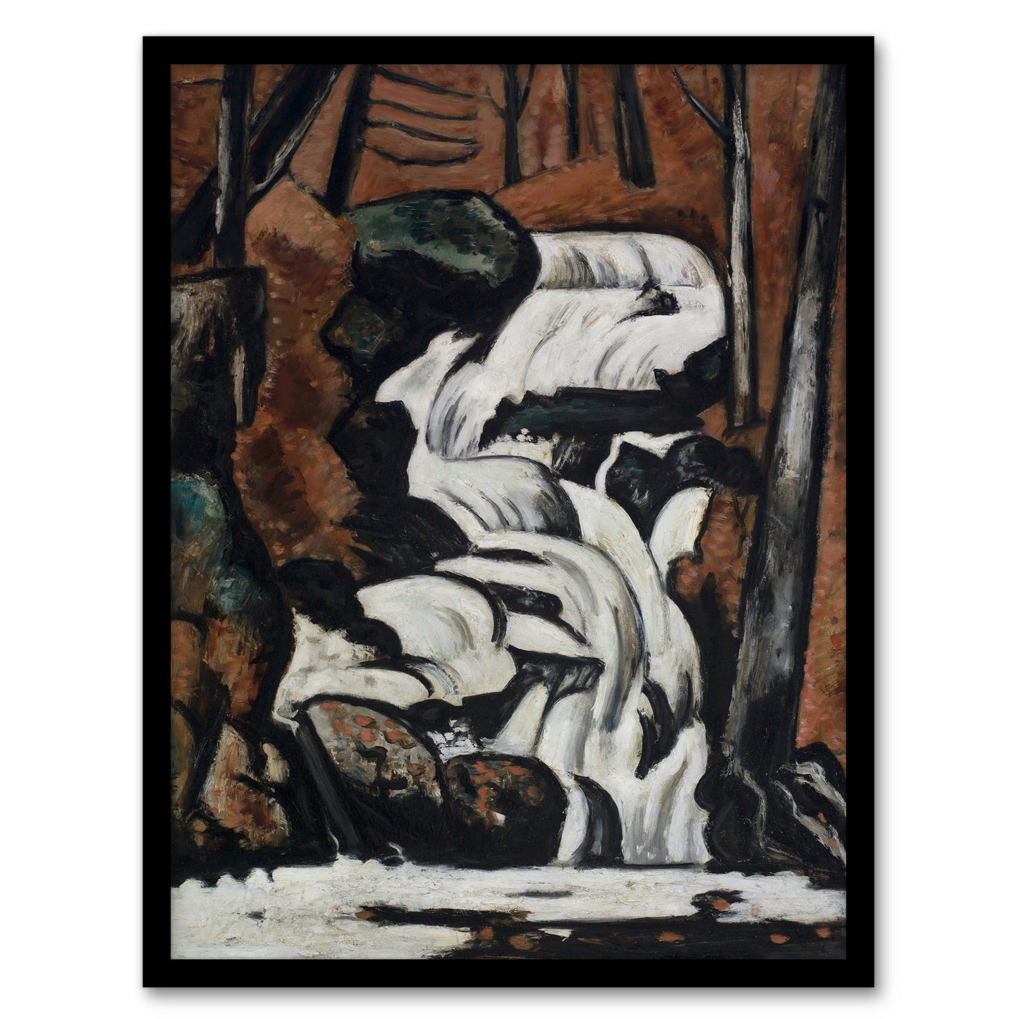 Smelt Brook Falls Landscape Marsden Hartley Framed Wall Art Print