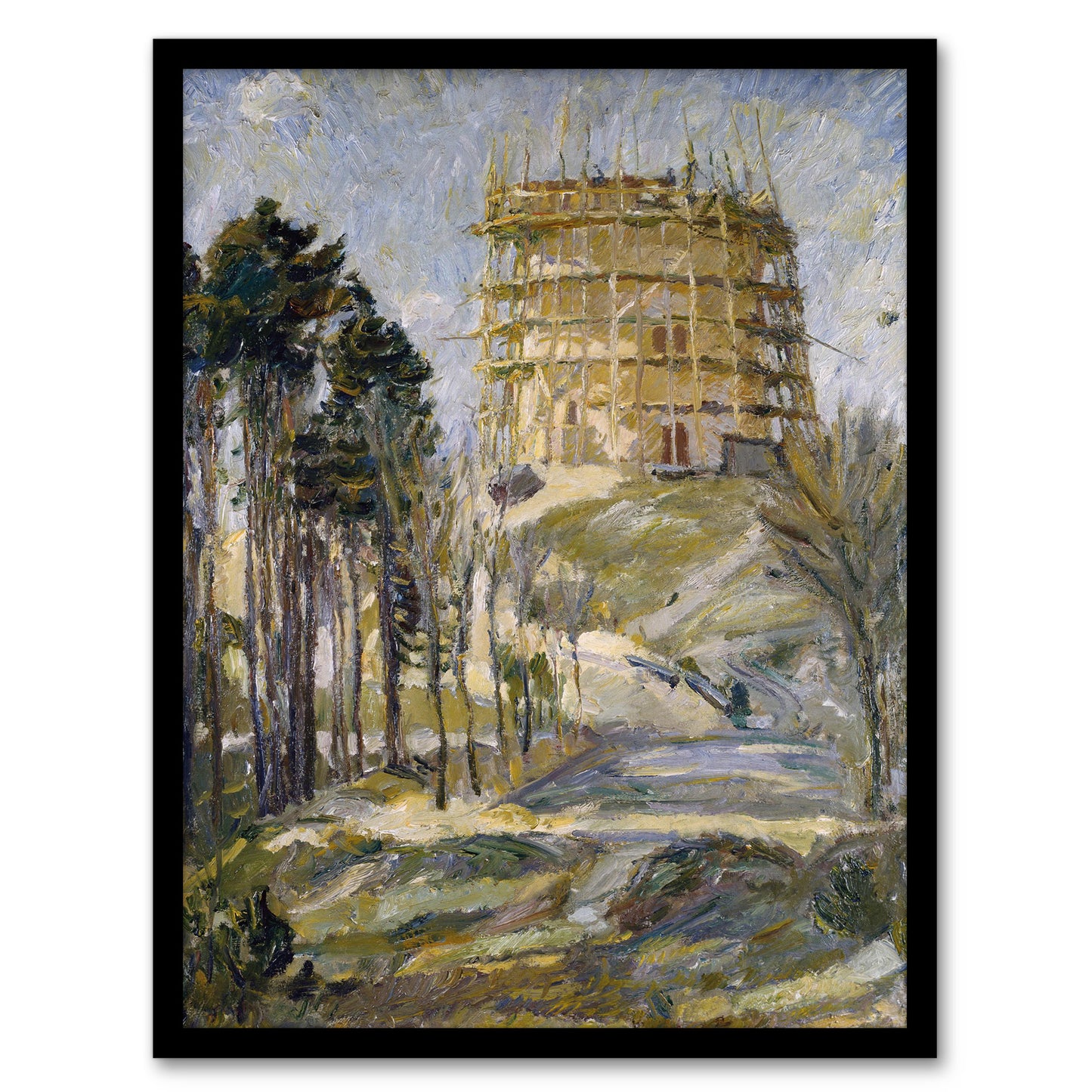 Water Tower in Hermsdorf Landscape Beckmann Framed Wall Art Print