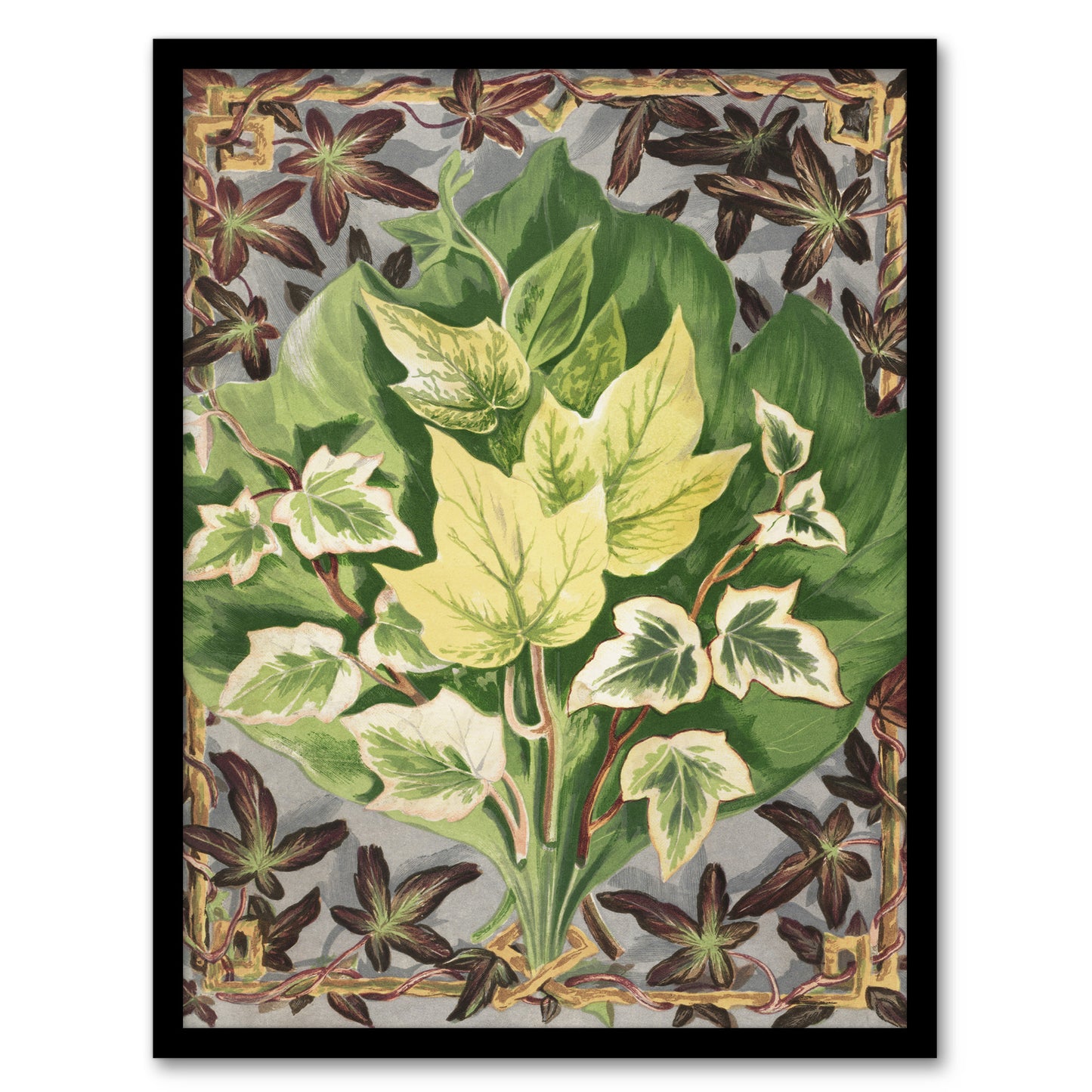 Art Nouveau Ivy Leaves Painting Hibberd Framed Wall Art Print