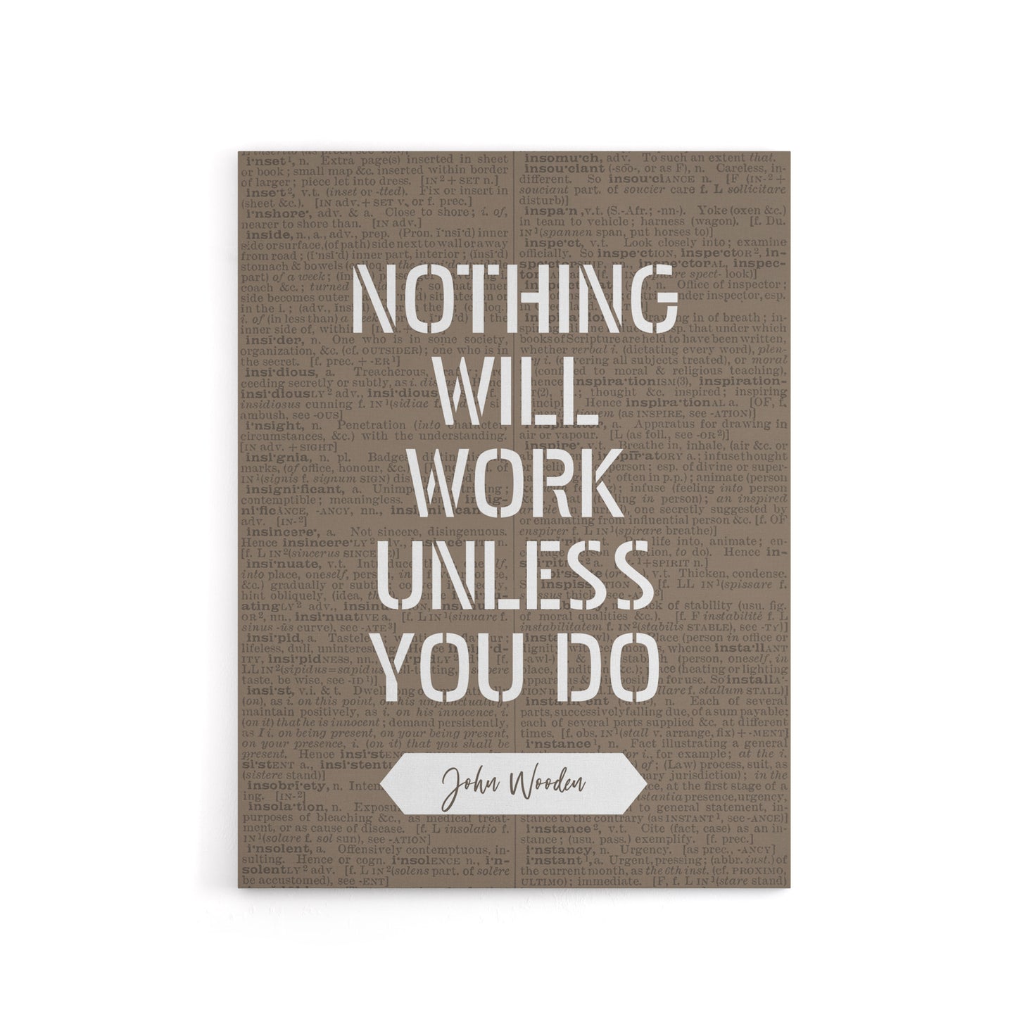 Basketball Quote John Wooden Nothing Works Canvas Wall Art Print
