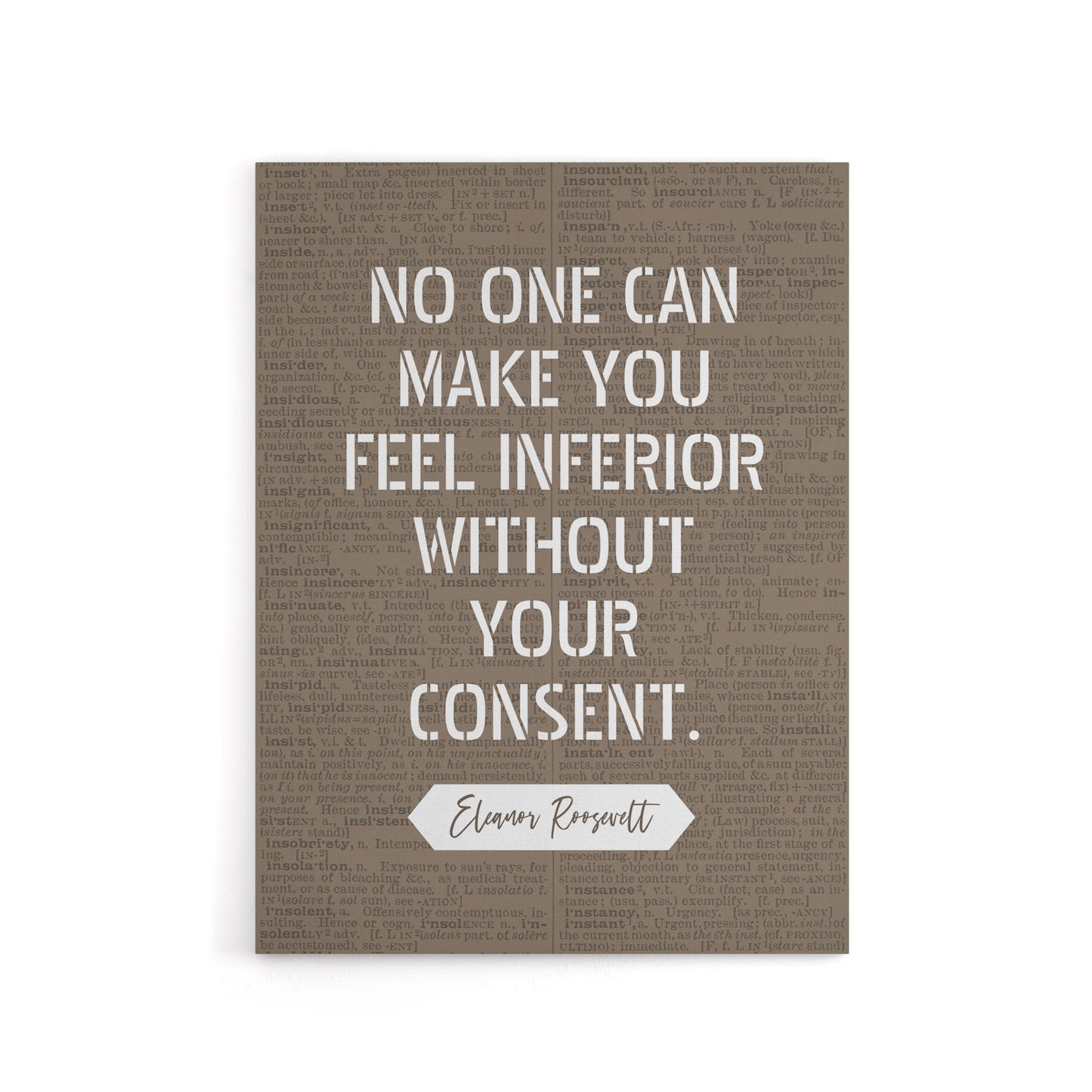 Inspirational Quote Eleanor Roosevelt Canvas Wall Art Print