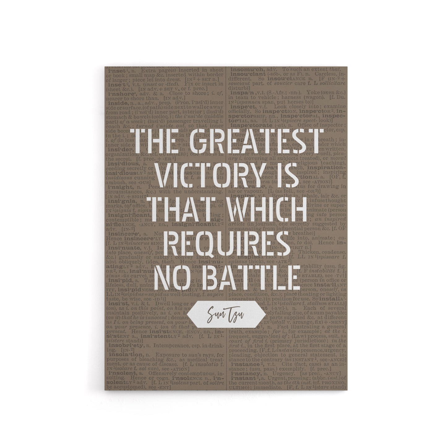 Inspirational Quote Sun Tzu Canvas Wall Art Print