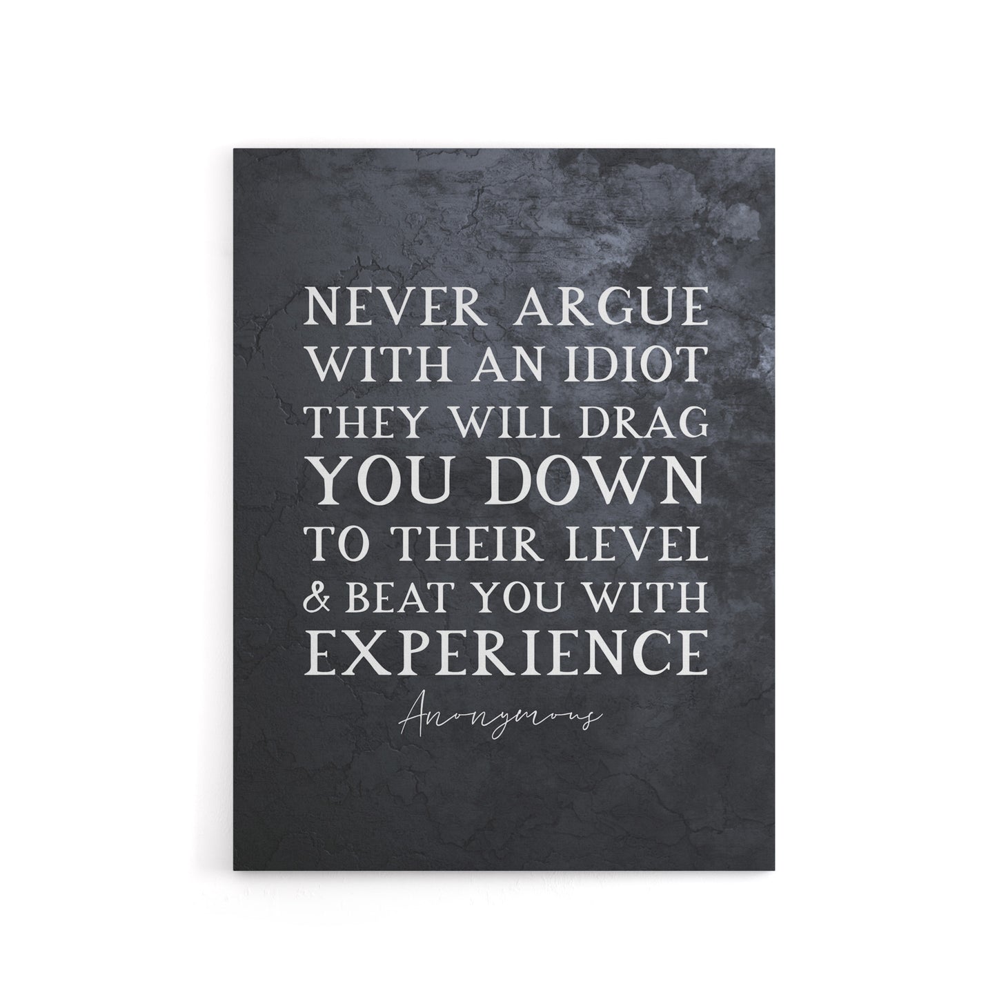 Inspirational Quote Never Argue Mark Twain Canvas Wall Art Print