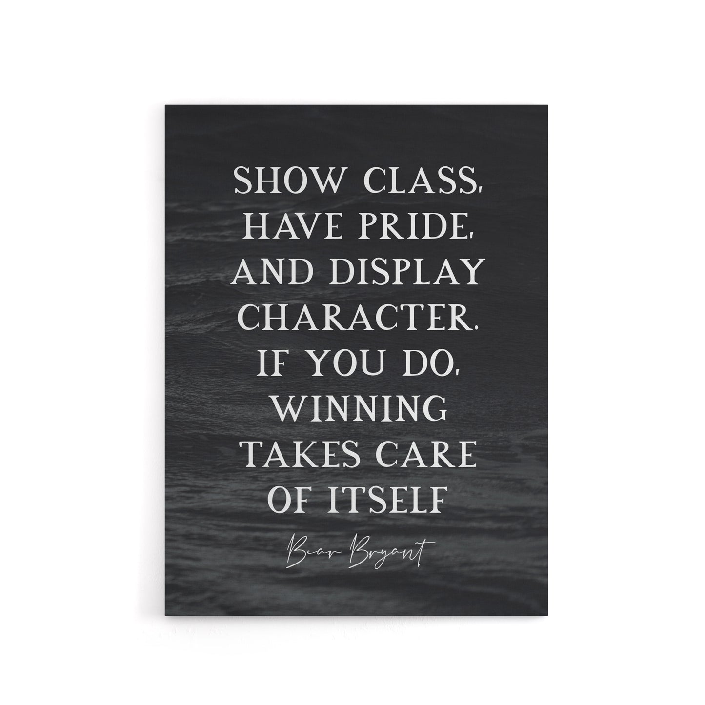 Slate Quote Winning Bear Bryant Canvas Wall Art Print