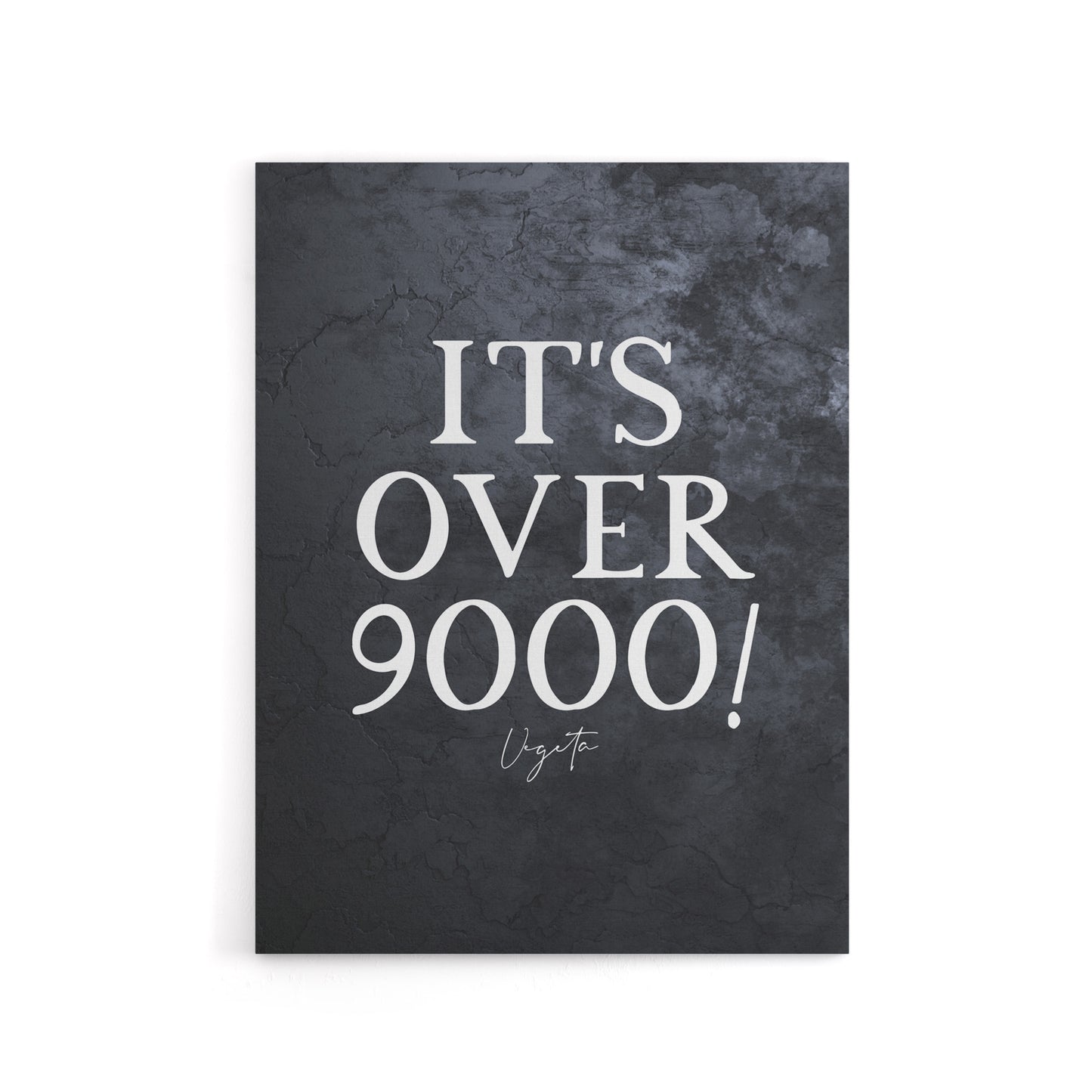 Slate Quote Power Level Over 9000 Canvas Wall Art Print
