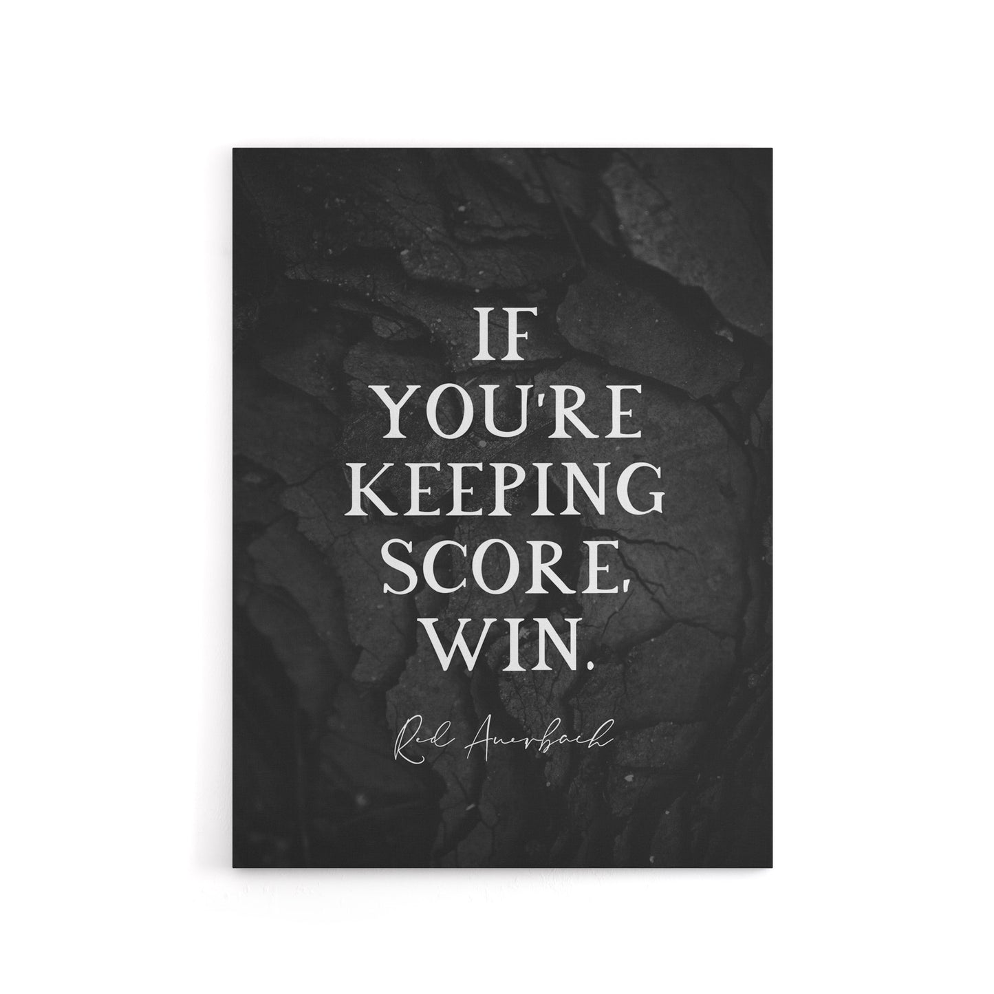 Red Auerbach Keeping Score Quote Canvas Wall Art Print