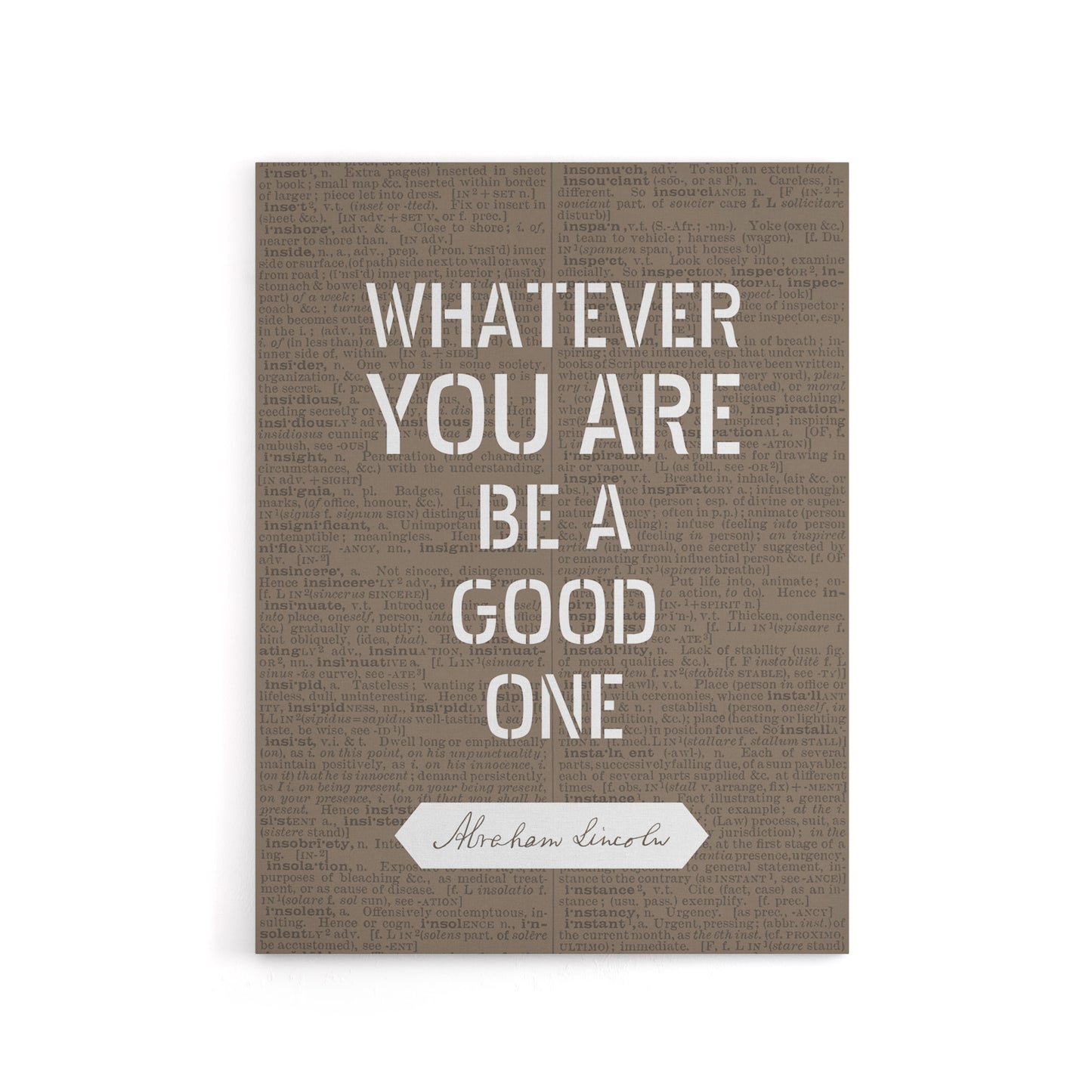 Dictionary Page Quote Abraham Lincoln Canvas Wall Art Print