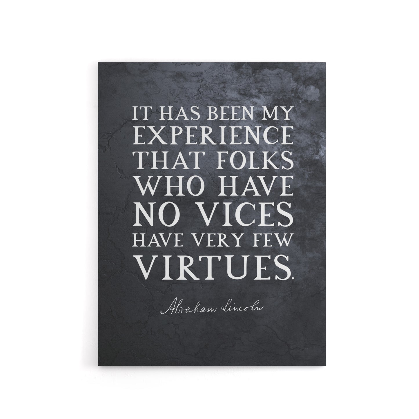 Abraham Lincoln Vices Virtues Quote Canvas Wall Art Print