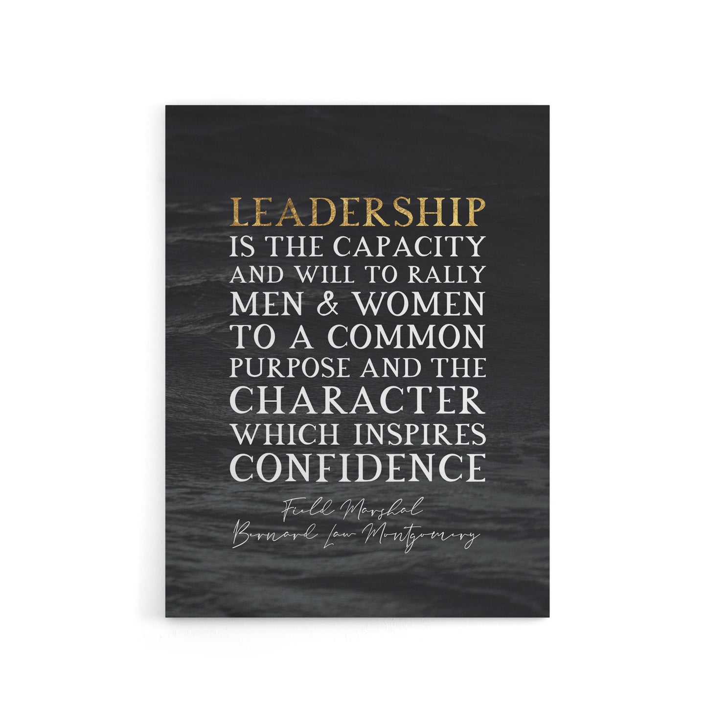 Bernard Montgomery Leadership Quote Canvas Wall Art Print