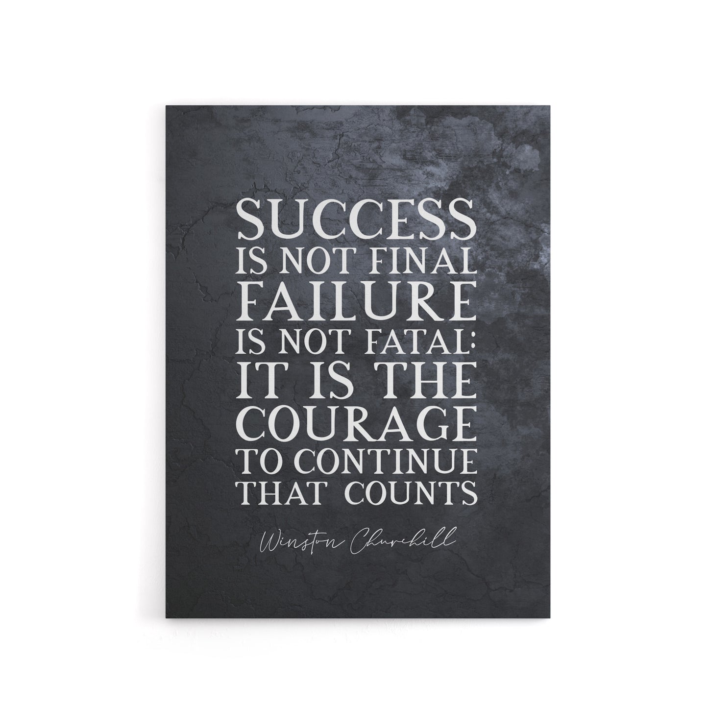 Winston Churchill Slate Quote Canvas Wall Art Print