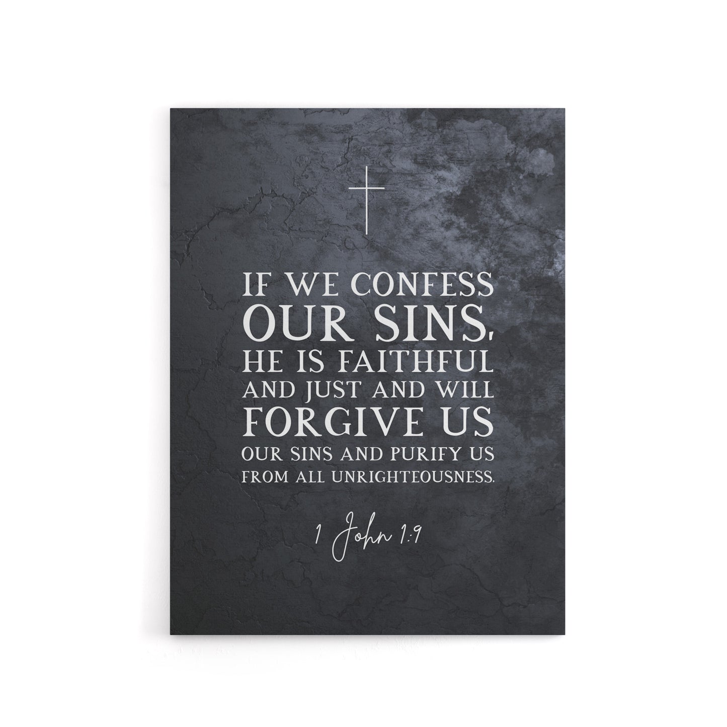 John 9 Forgive Us Our Sins Bible Quote Canvas Wall Art Print
