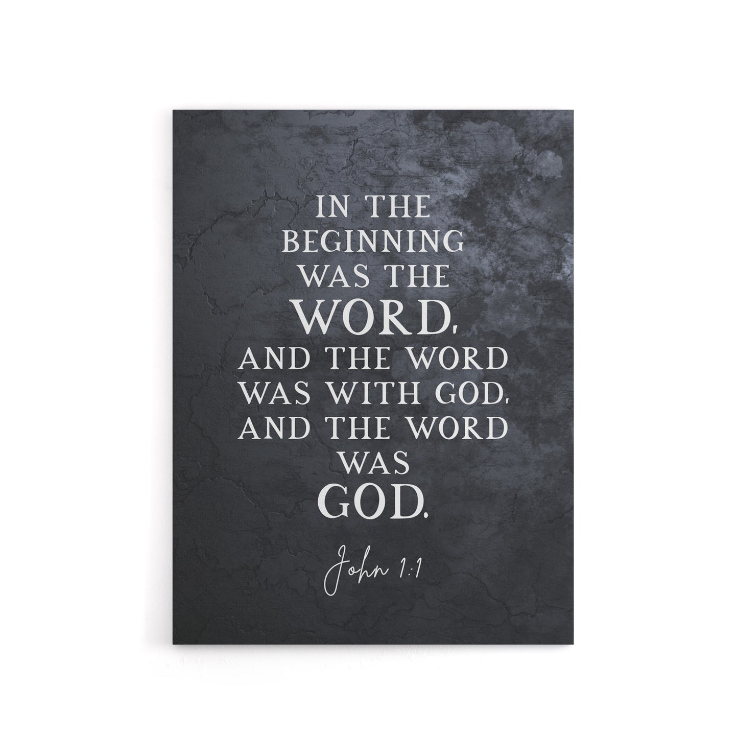 John 1 The Word Was God Christian Bible Quote Canvas Wall Art Print