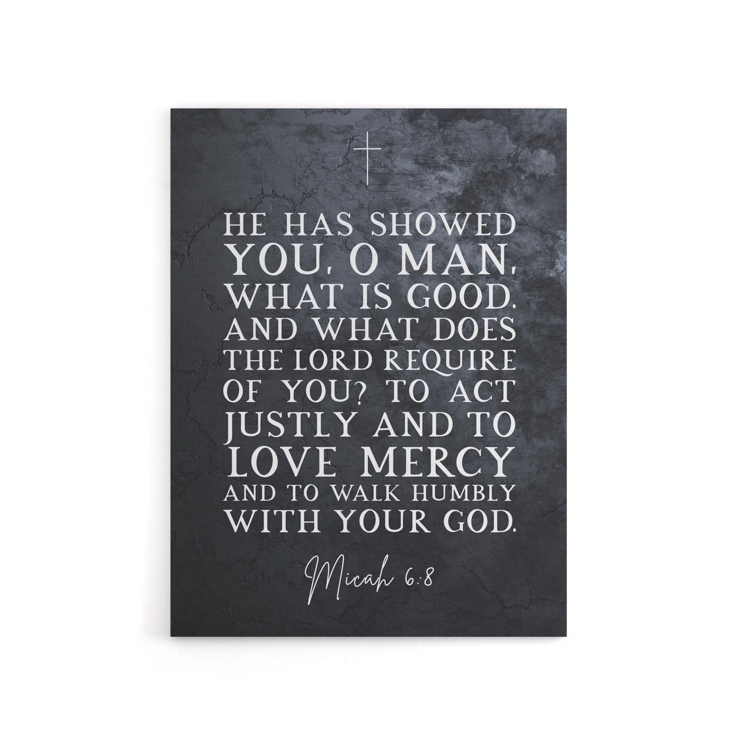 Micah 6 8 Love Mercy Walk Humbly Bible Quote Canvas Wall Art Print