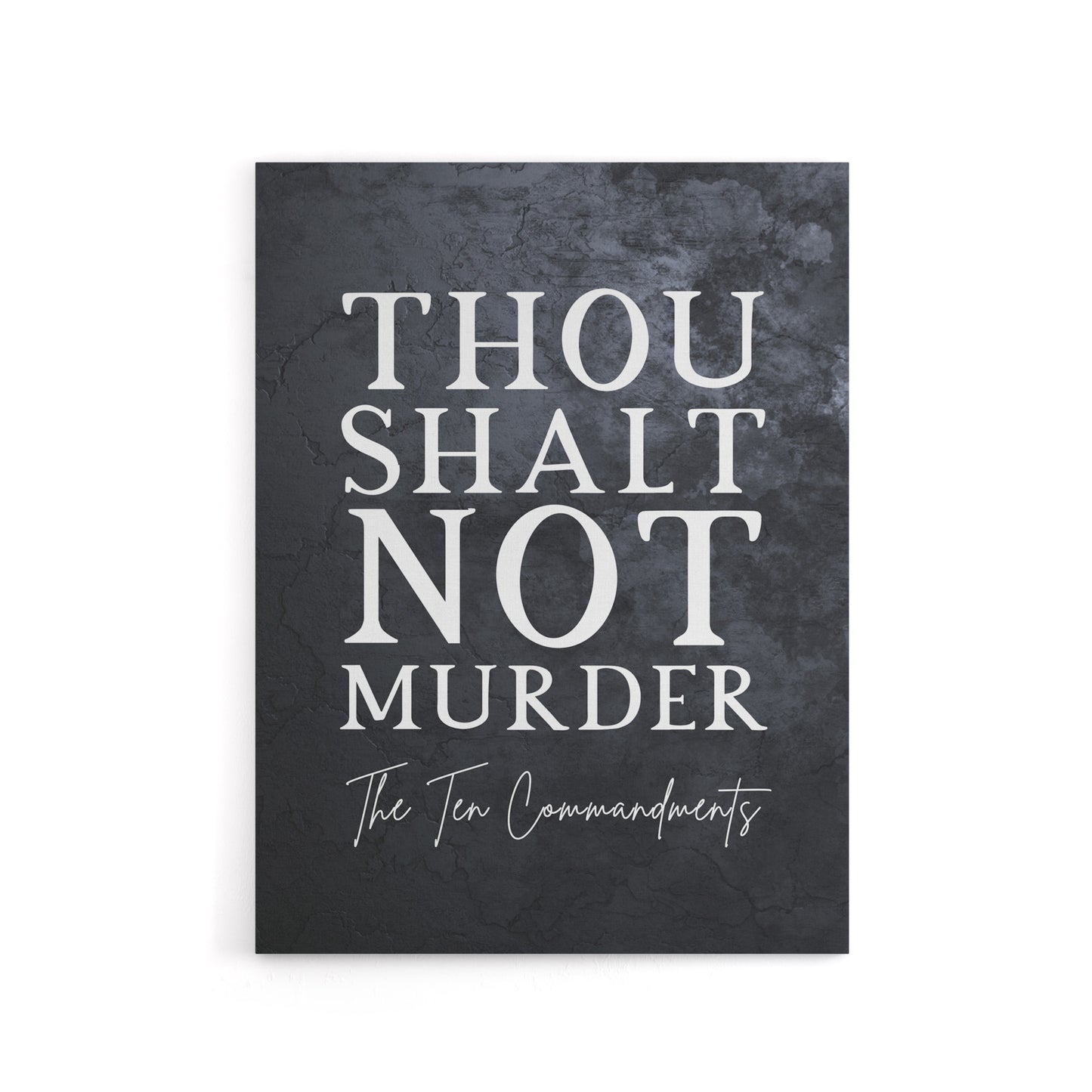 Ten Commandments Shalt Not Kill Bible Quote Canvas Wall Art Print