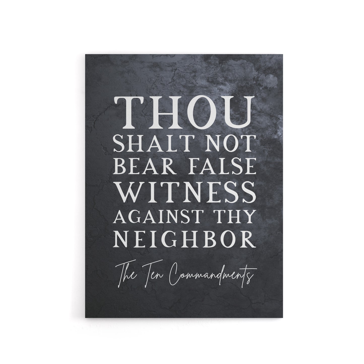Ten Commandments False Witness Bible Quote Canvas Wall Art Print