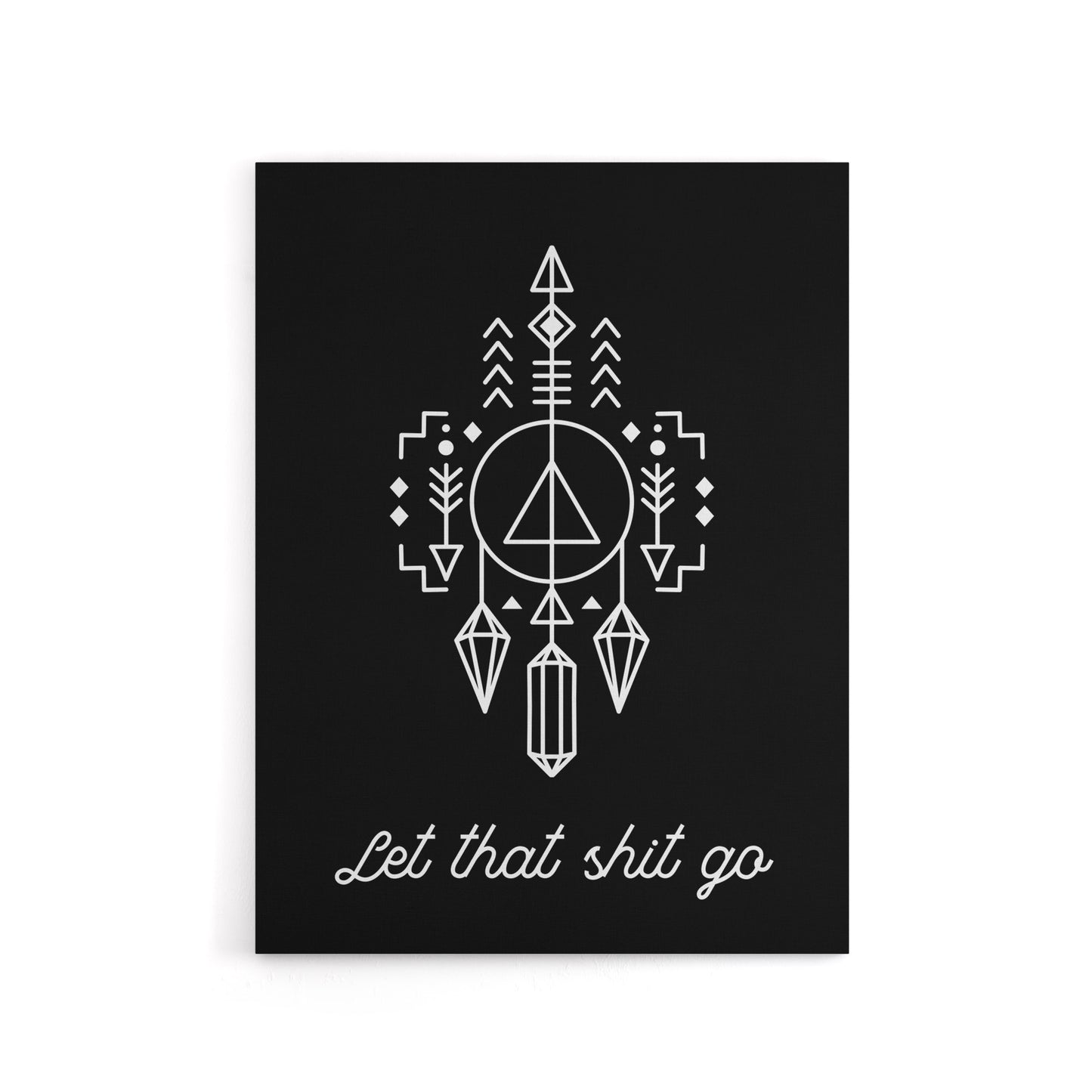 Funny Bathroom Decor Let That Shit Go Canvas Wall Art Print