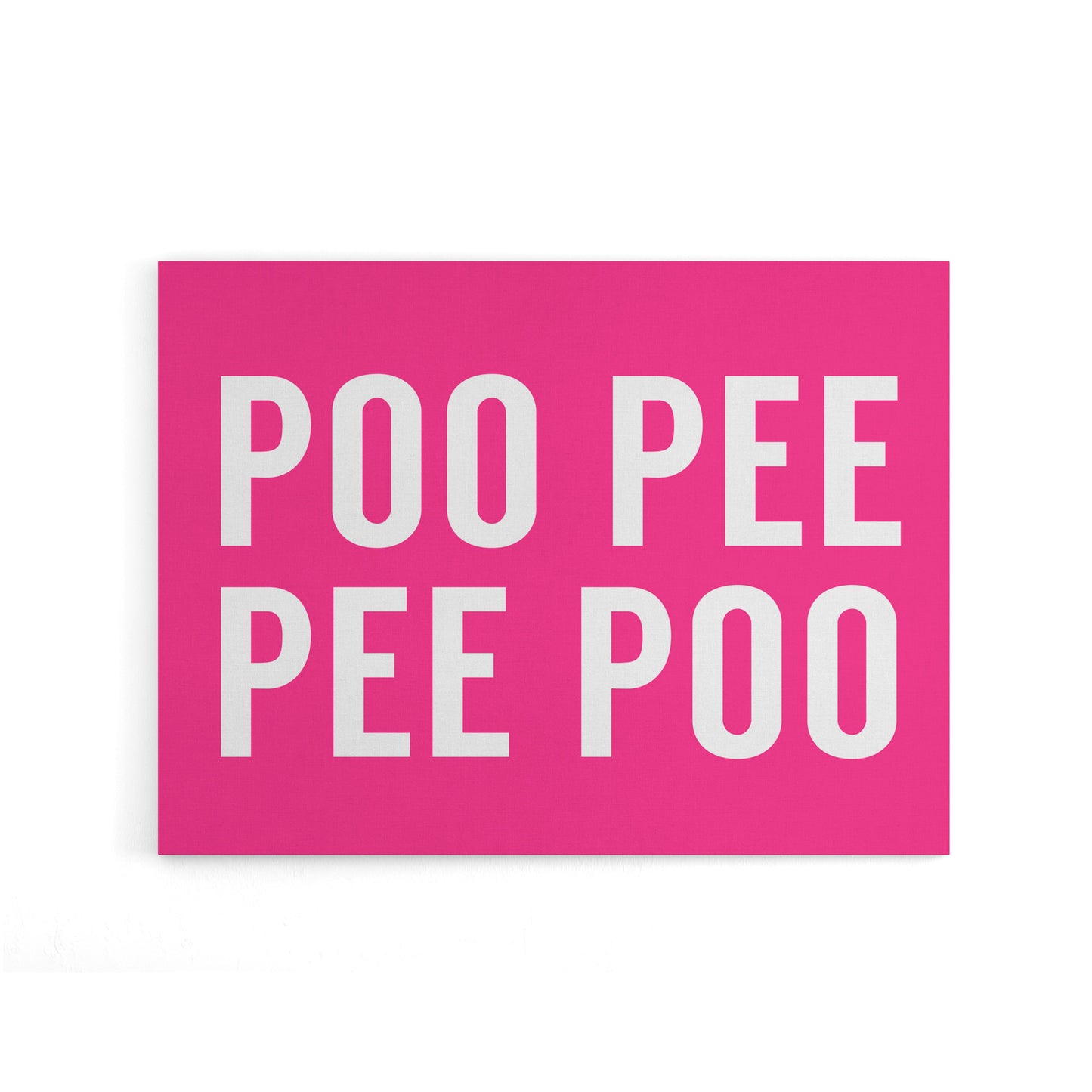 Funny Toilet Bathroom Decor Poo Pee Canvas Wall Art Print