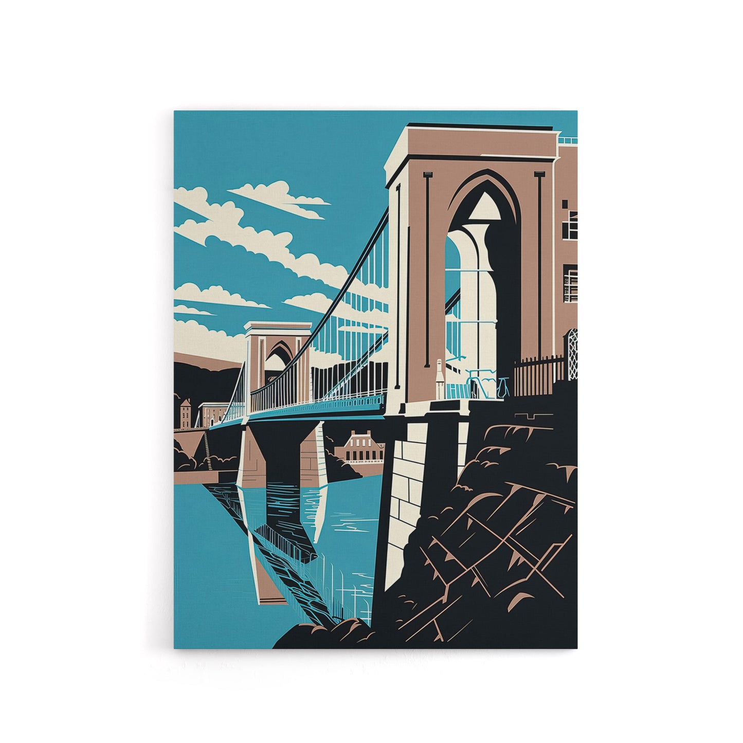 Clifton Suspension Bridge Modern Canvas Wall Art Print