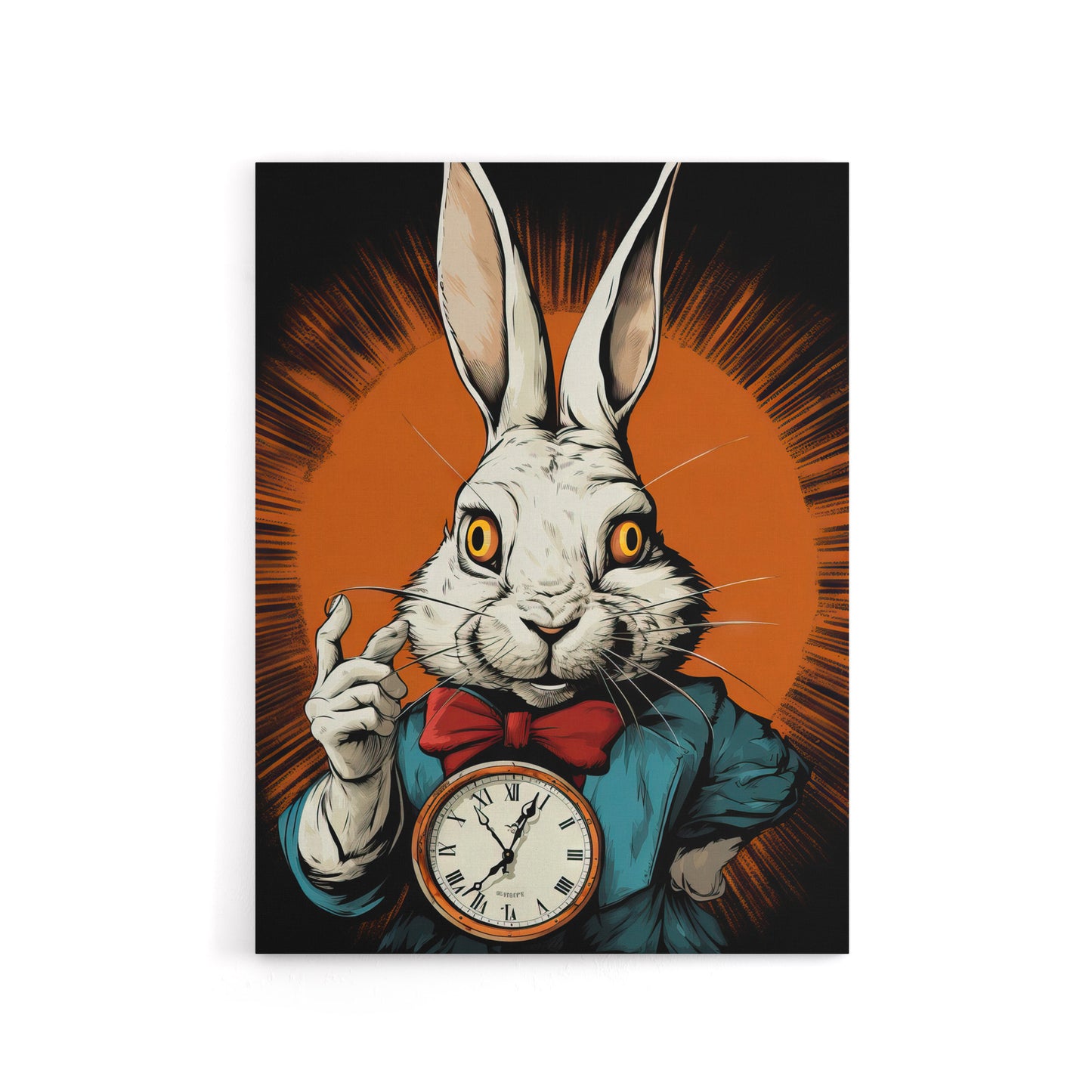 Alice Adventures In Wonderland White Rabbit Canvas Wall Art Print