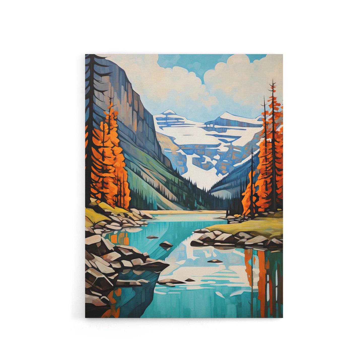 Lake Louise Banff in Autumn Canada Canvas Wall Art Print