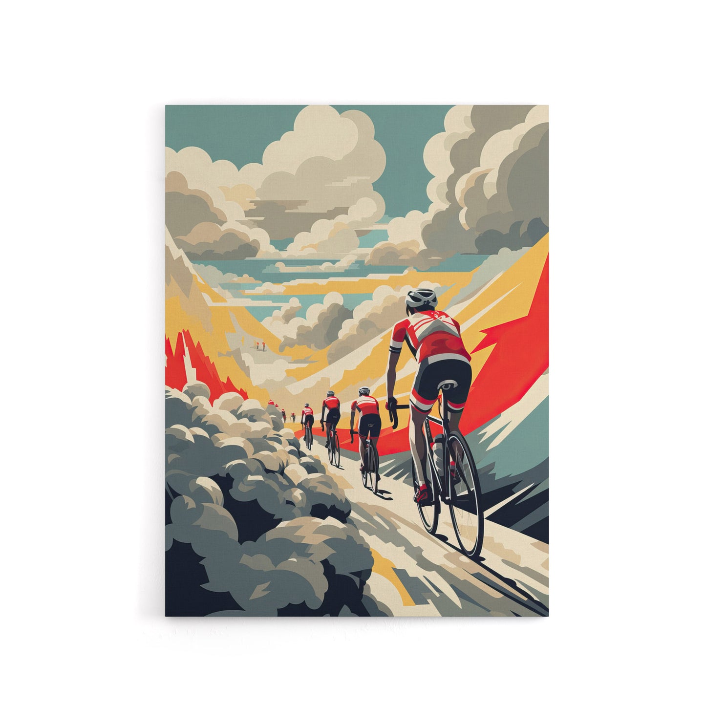 Paris Roubaix Cycling Race Sport Canvas Wall Art Print