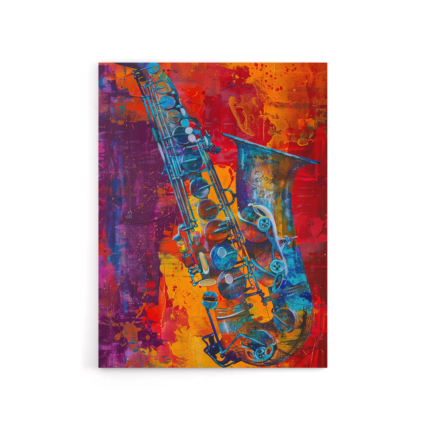 Acid Jazz Music Saxophone Canvas Abstract Wall Art
