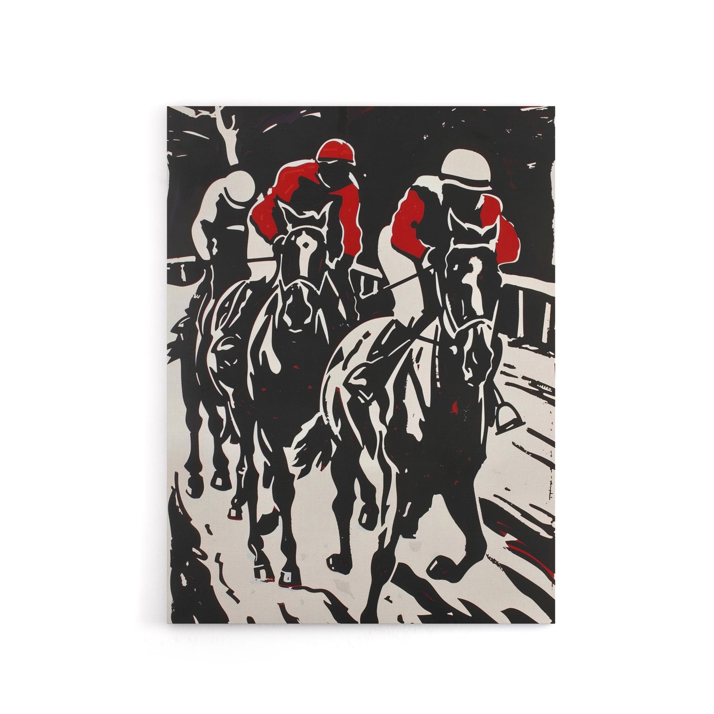 Jockeys Horse Racing Race Canvas Wall Art Print