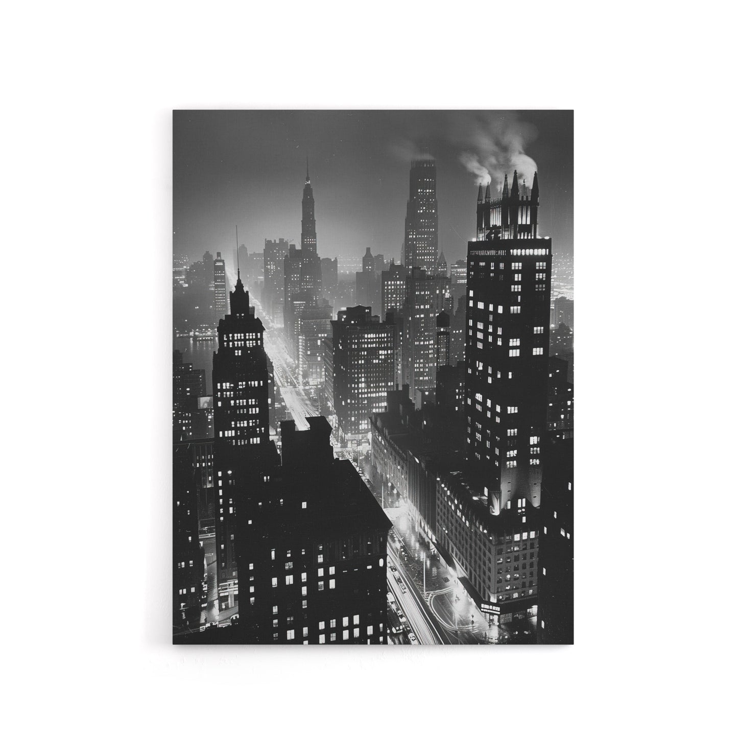 Gotham City Cityscape Concept Art Canvas Wall Art Print