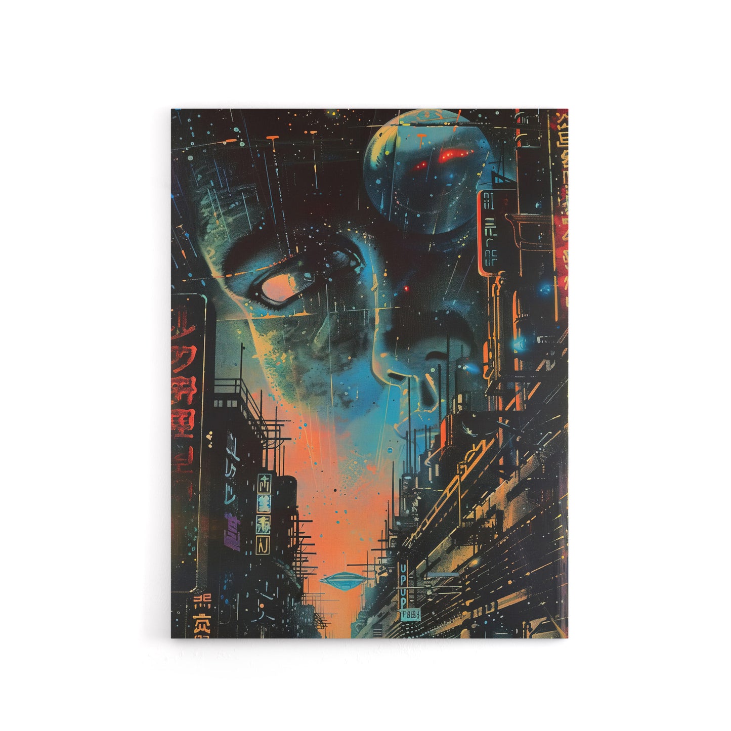 Japanese Sci Fi City Tokyo Japan Canvas Wall Art Print