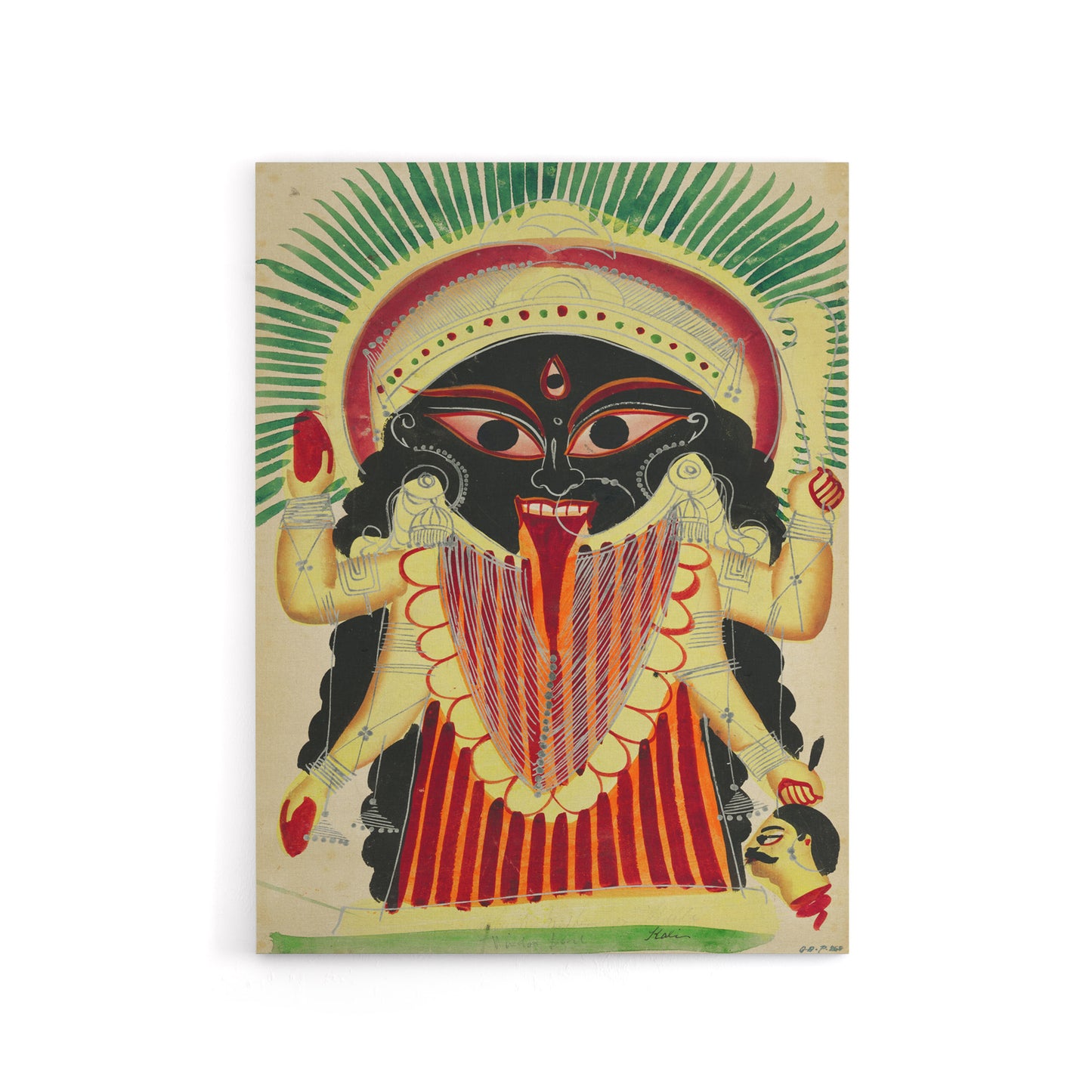 Hinduism Deity Indian Goddess of War Kali Canvas Wall Art Print