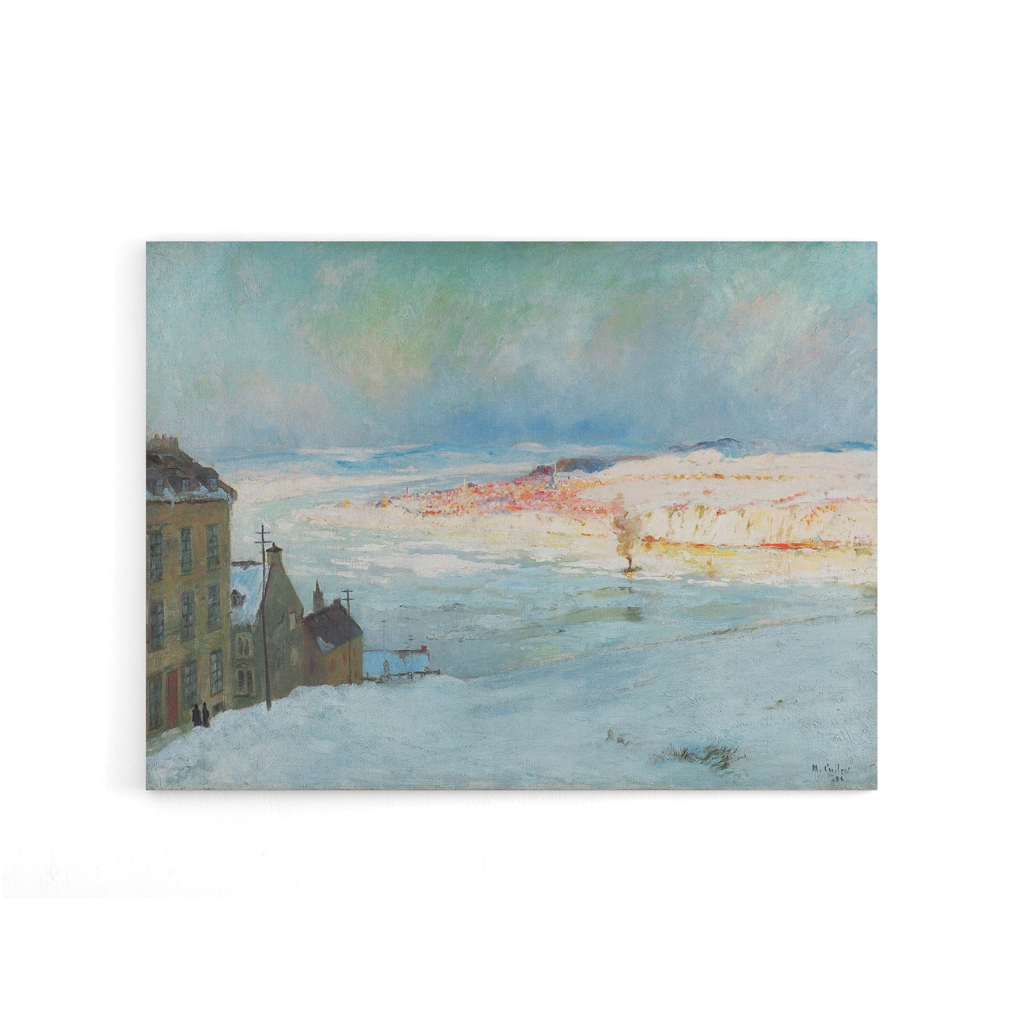 Maurice Cullen Levis From Quebec Canvas Wall Art Print