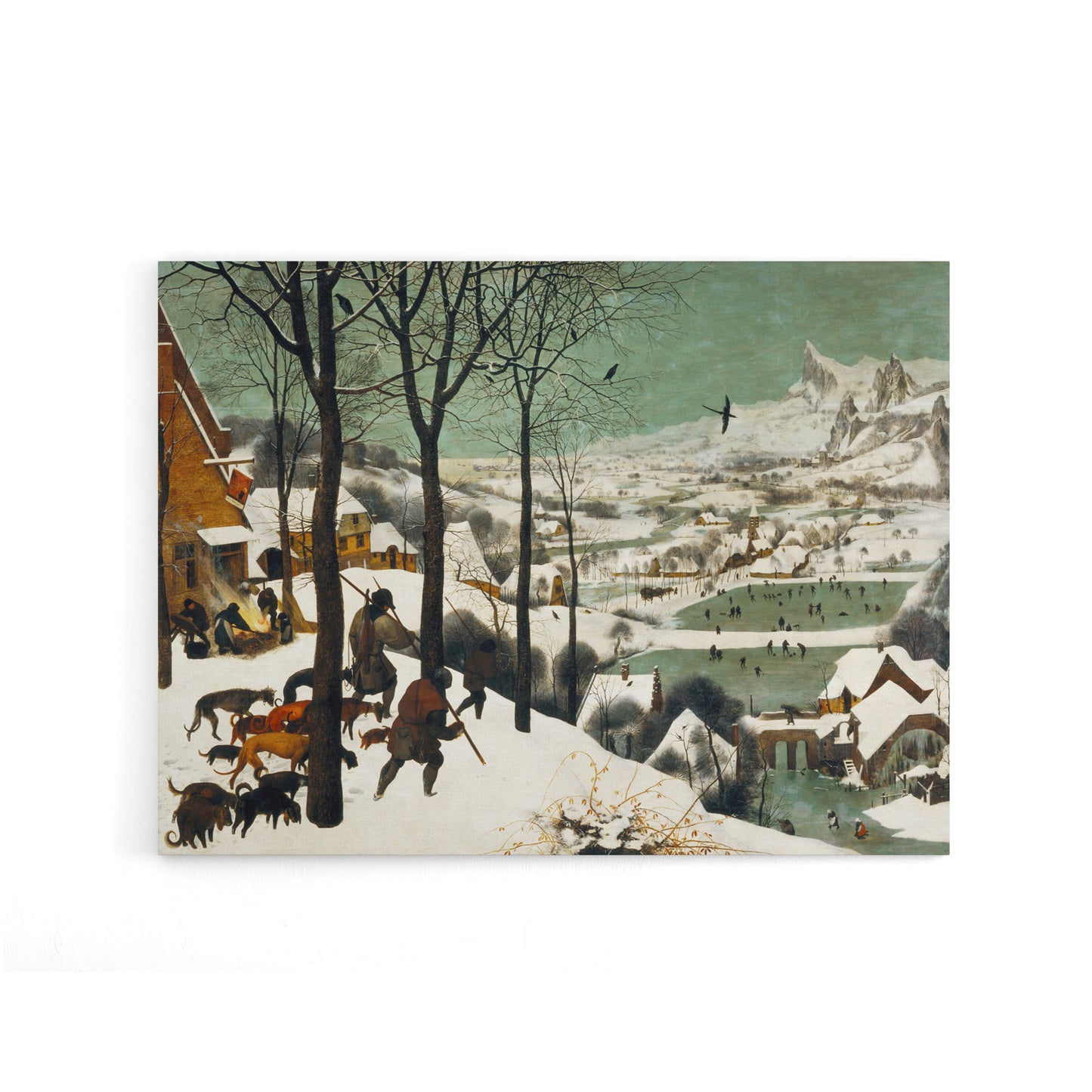 Pieter Bruegel The Elder Hunters In Snow Canvas Wall Art Print