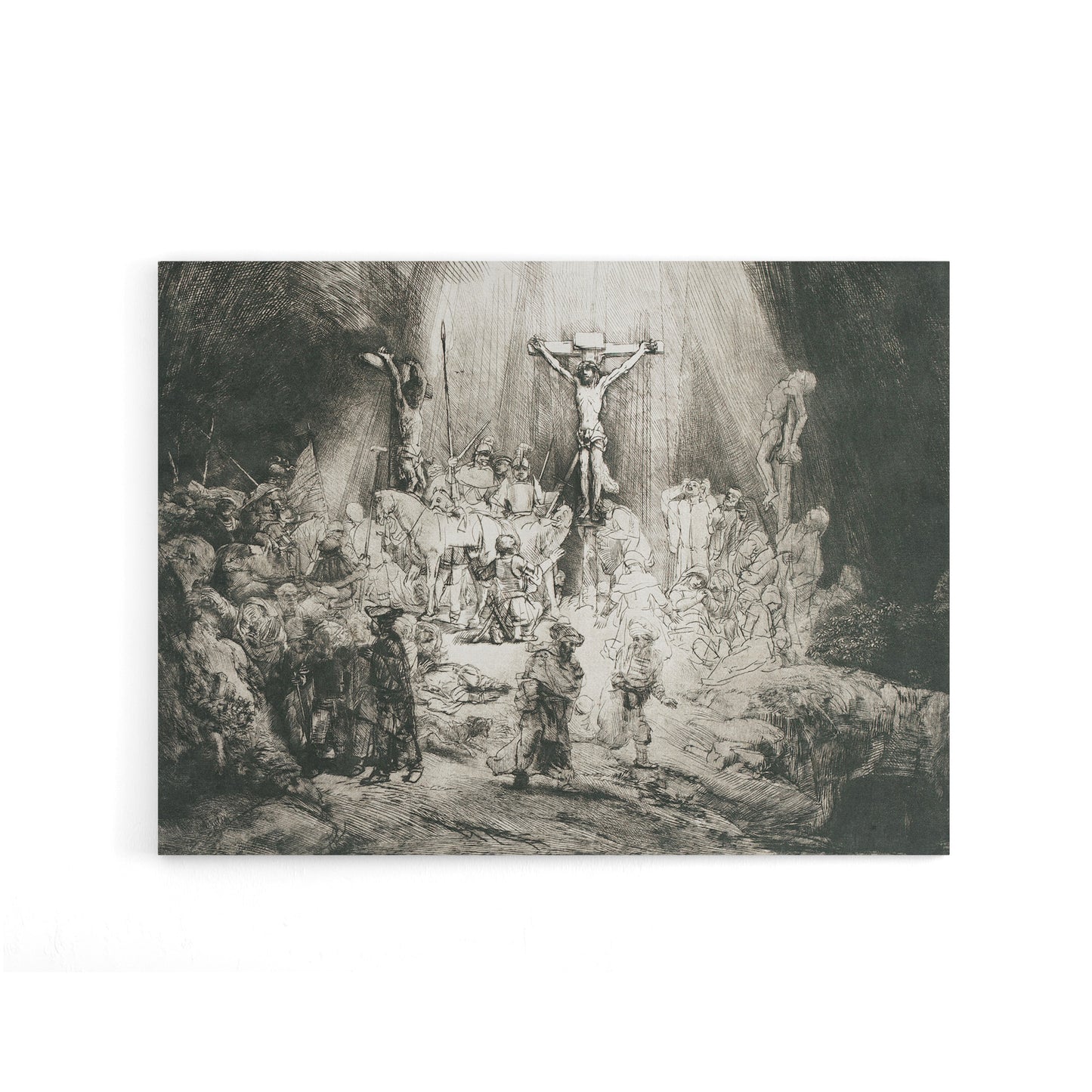 Rembrandt The Three Crosses Canvas Wall Art Print