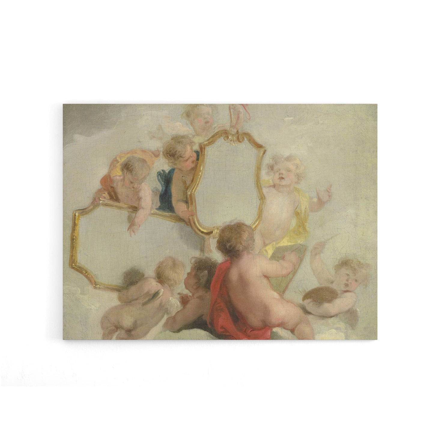 Jacob De Wit Putti With Mirrors Canvas Wall Art Print