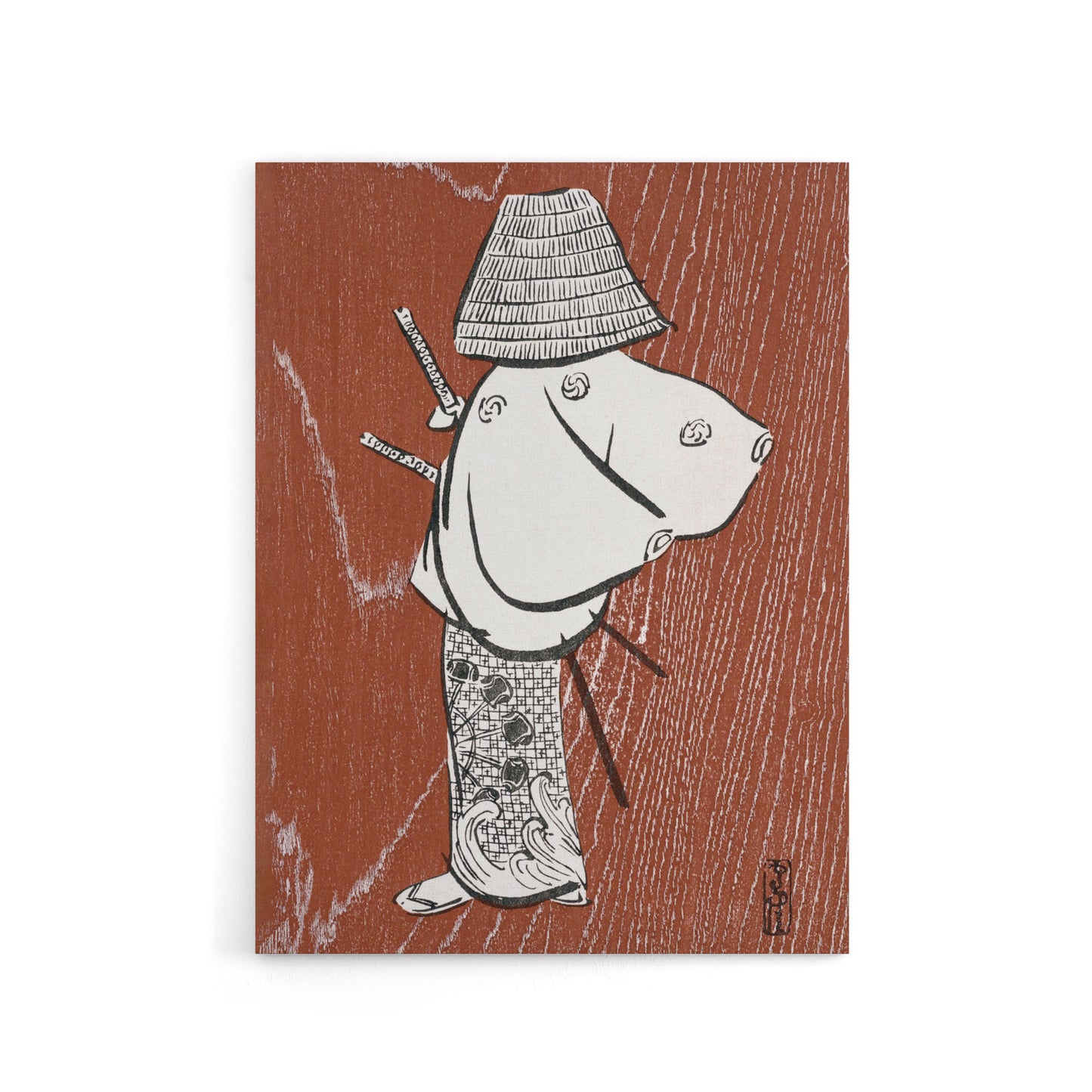 Samurai 1920 Vintage Japanese Canvas Wall Art Print Sekka