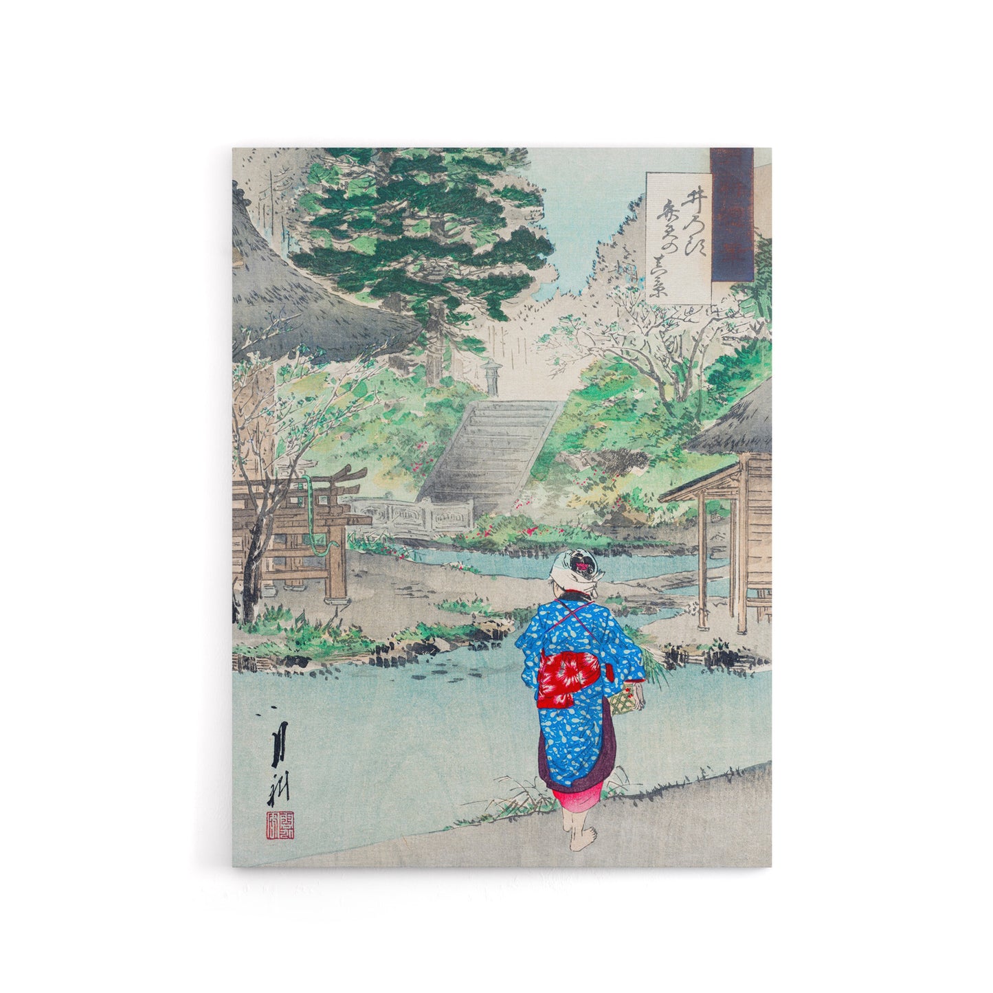 View Of Benten At Inokashira Canvas Wall Art Print Ogata Gekko