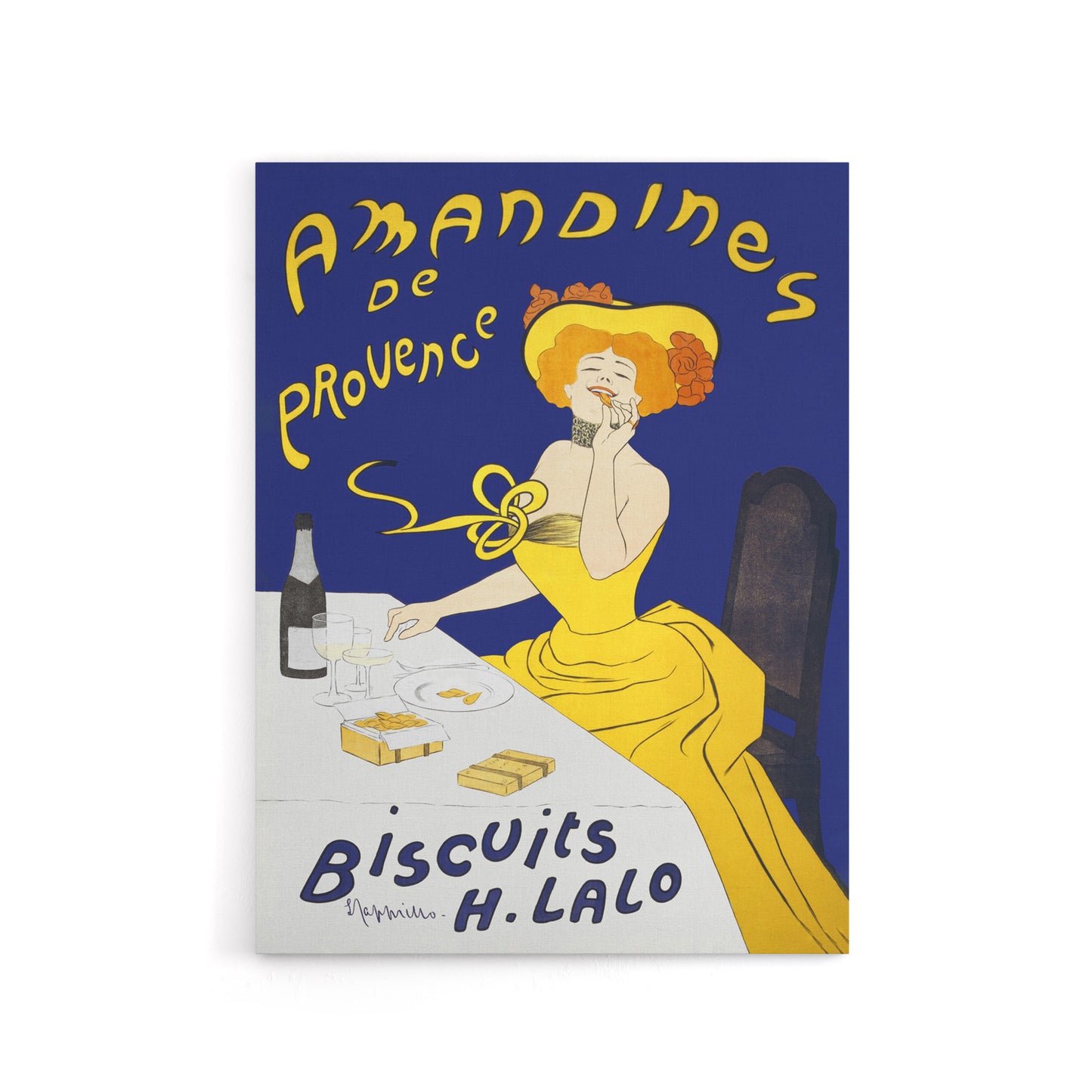 Almond Biscuits Vintage Advert Canvas Wall Art Print Cappiello