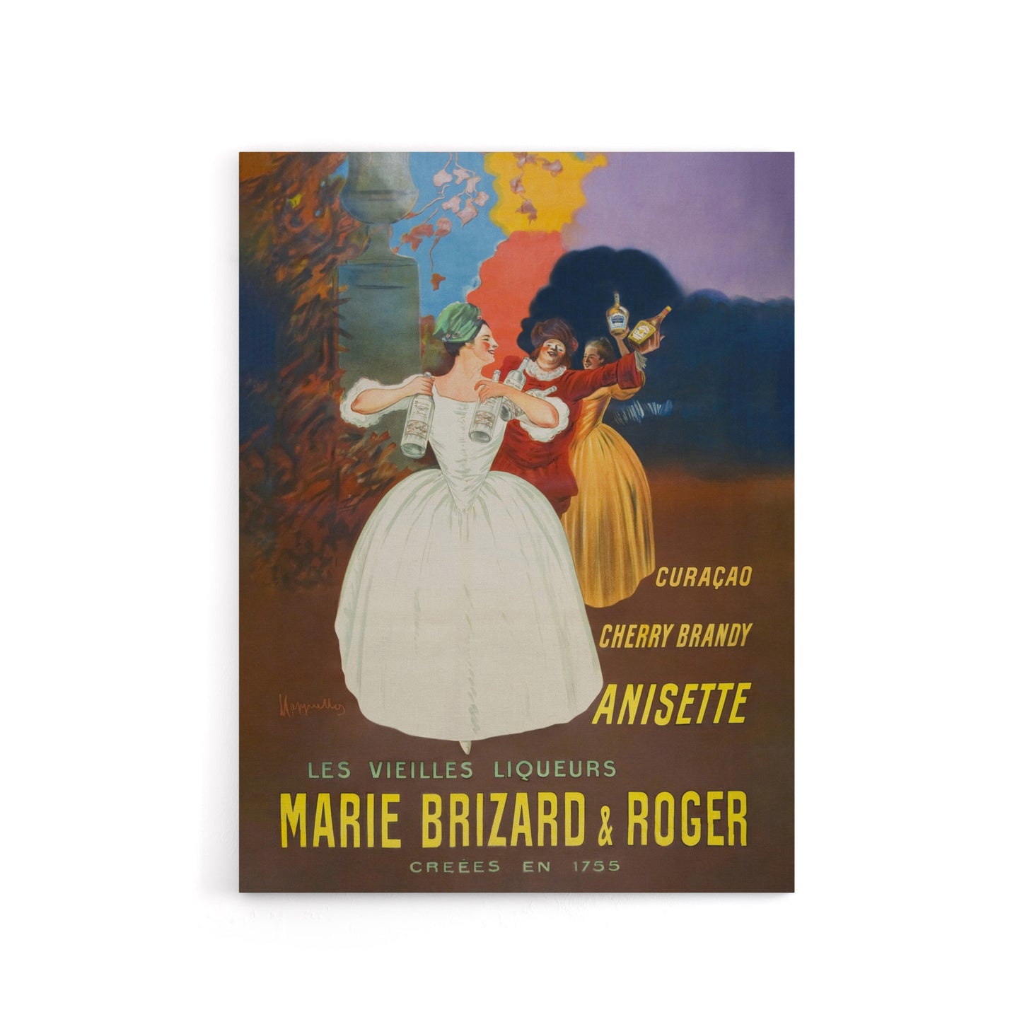 The Old Liqueurs Vintage Advert Canvas Wall Art Print Cappiello