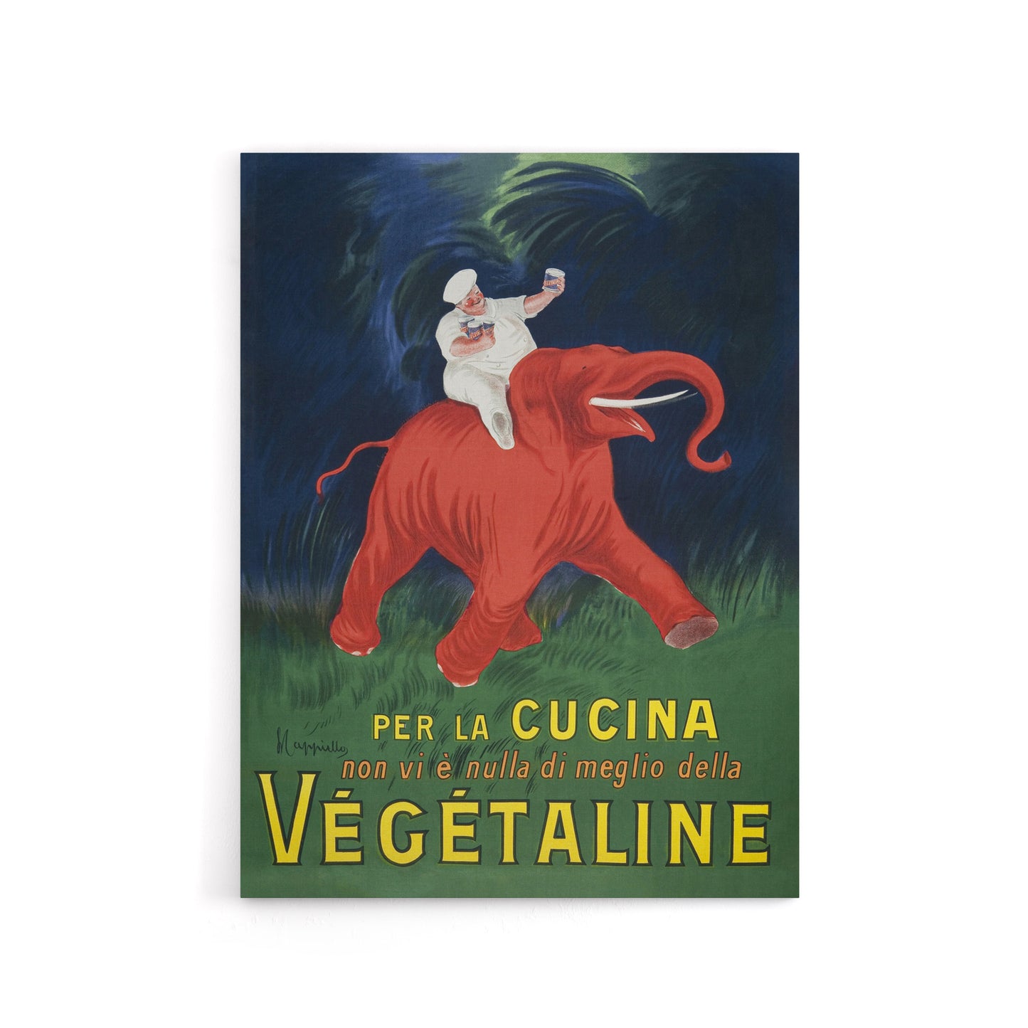 Vegetaline Vintage Italian Advert Canvas Wall Art Print Cappiello