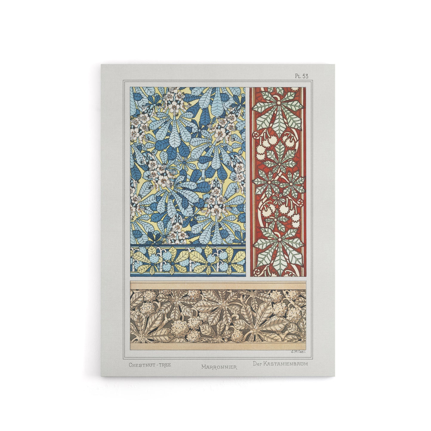 Chestnut Tree Canvas Wall Art Print Vintage Floral Verneuil