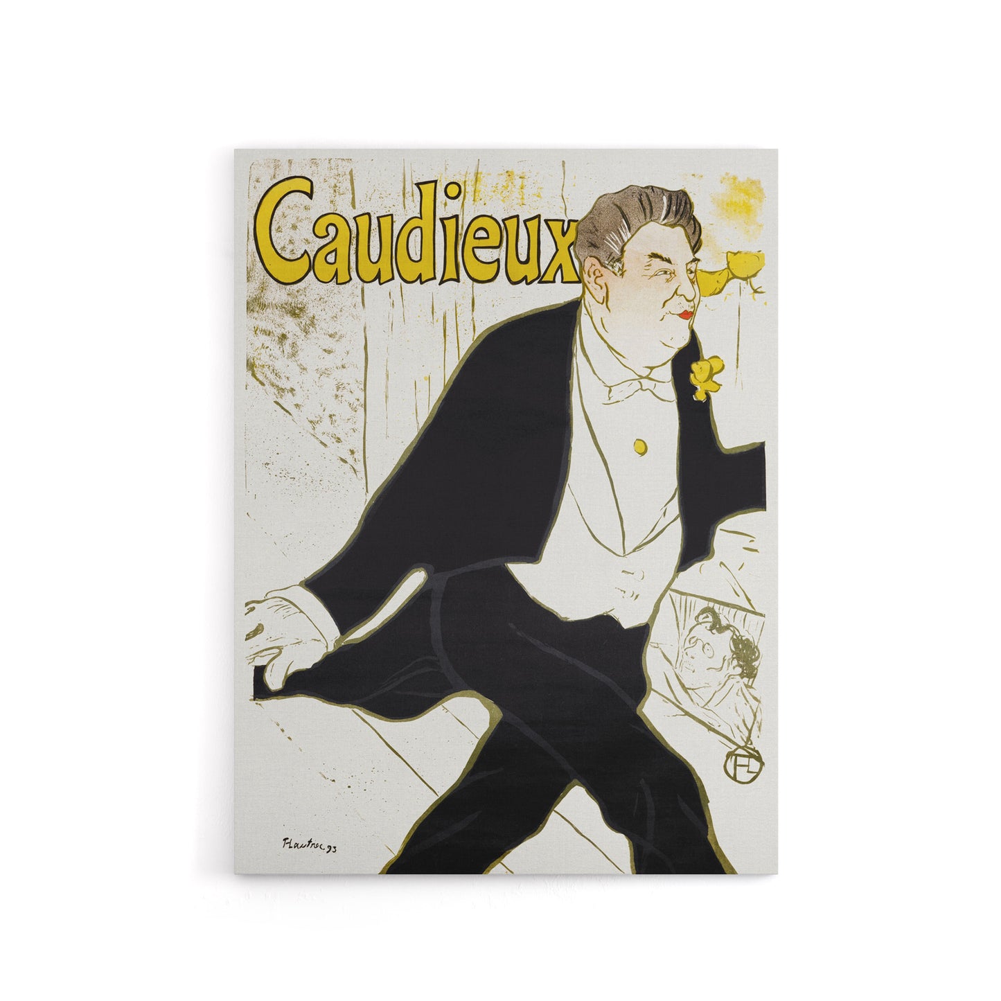 Caudieux Artist Portrait Canvas Wall Art Print Toulouse Lautrec