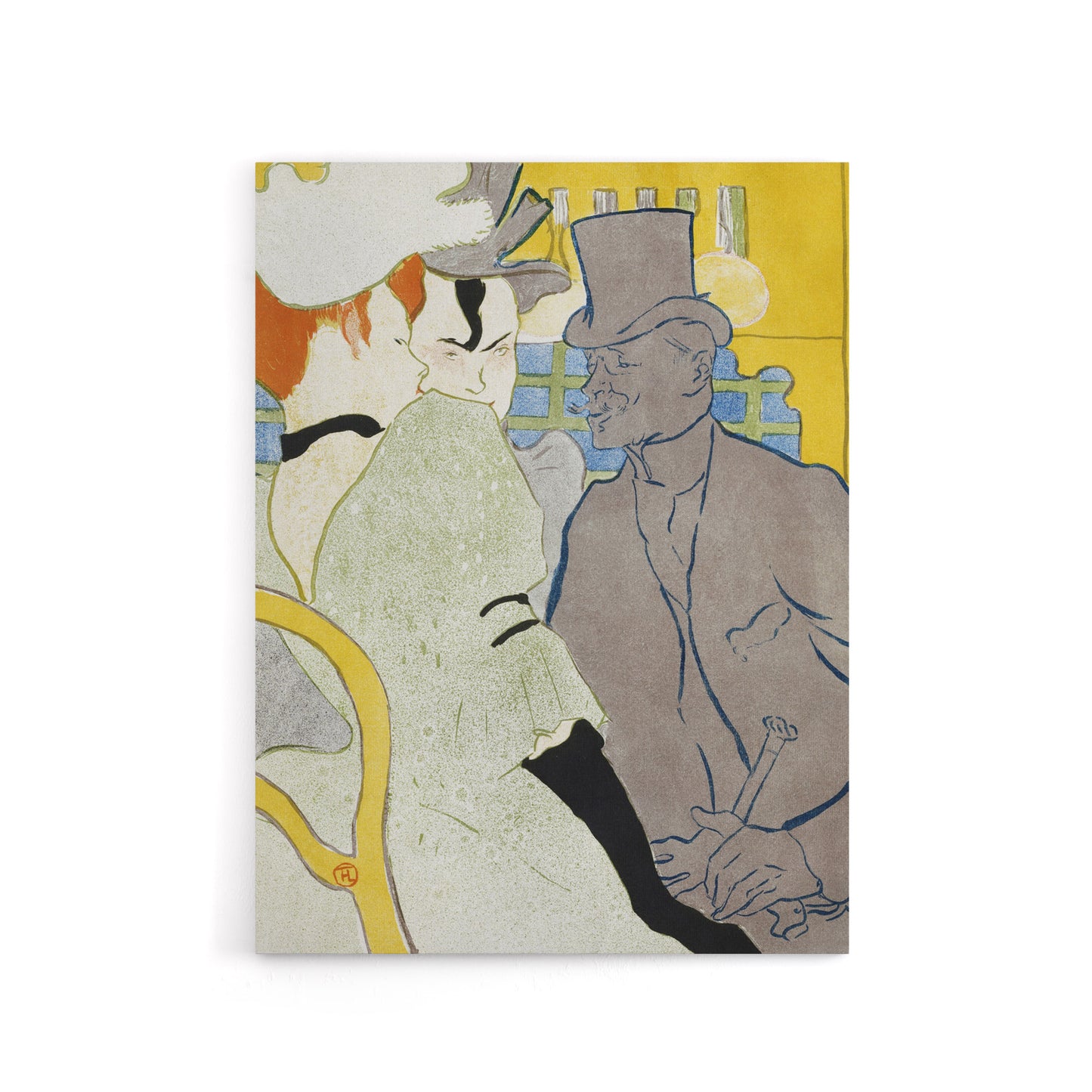 Englishman at the Moulin Rouge Canvas Wall Art Print Lautrec